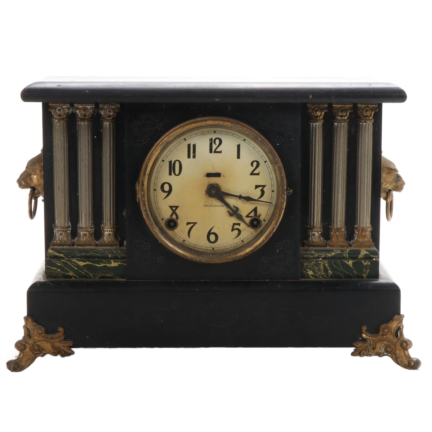 E. Ingraham Adamantine Mantel Clock, Early 20th Century