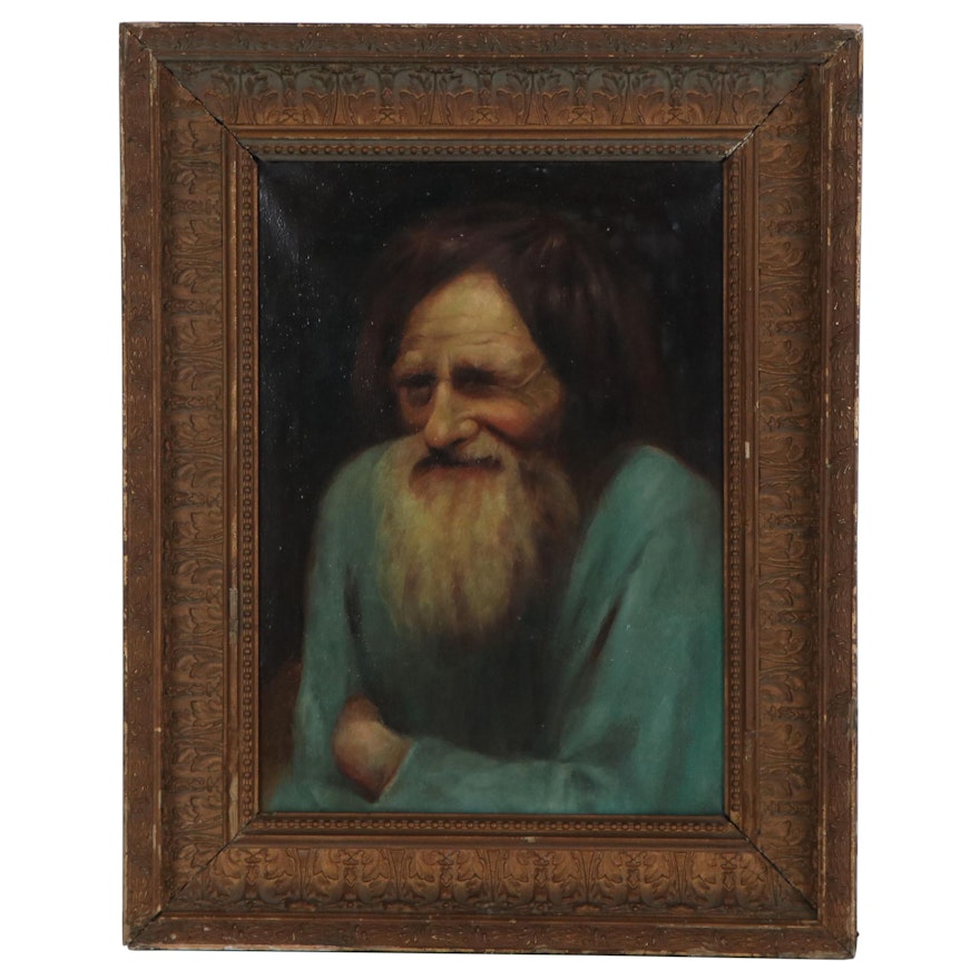 Oil Painting Portrait of a Man, Late 19th to Early 20th Century