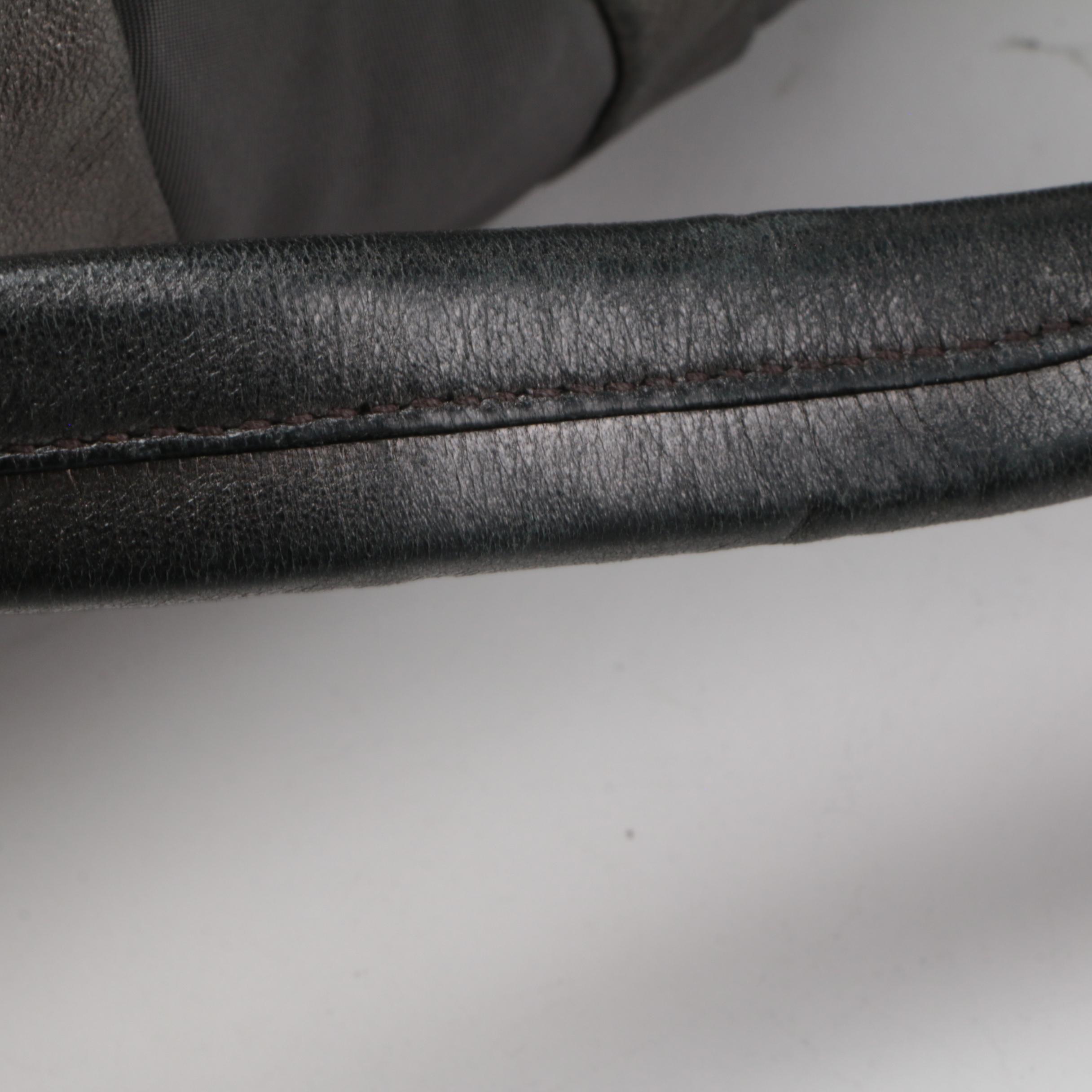 Prada Mordore Hobo Bag in Tessuto and Pewter Nappa Stripes