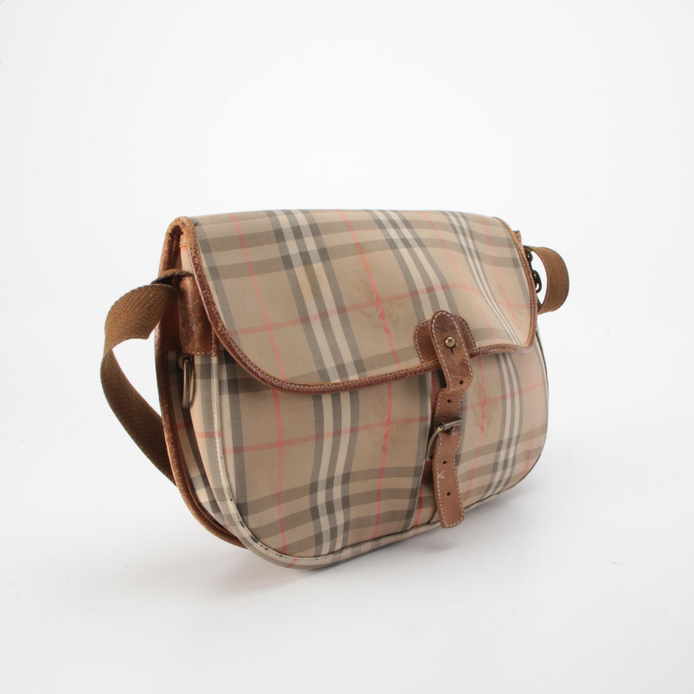 Burberry "Haymarket Check" Messenger Bag