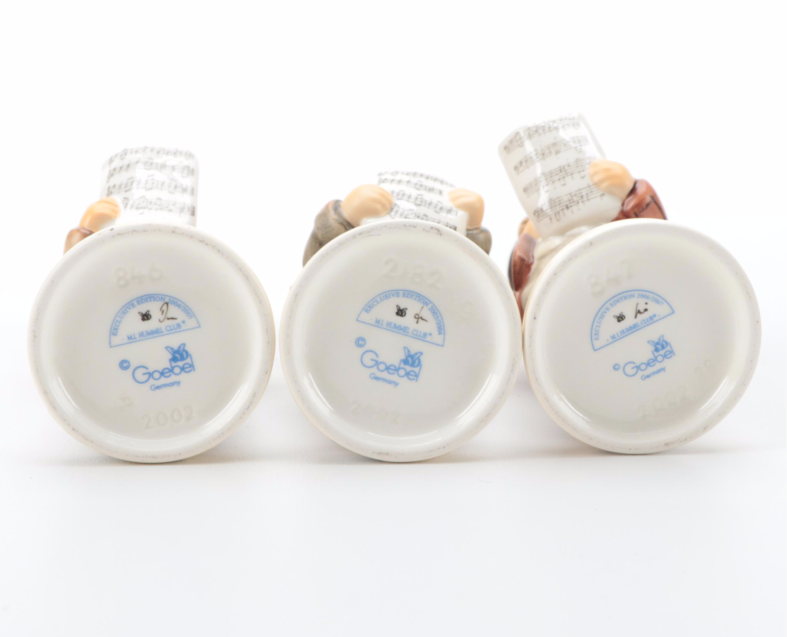 Goebel "Lamplight Caroler" with Other Singer and Musician Porcelain Figurines