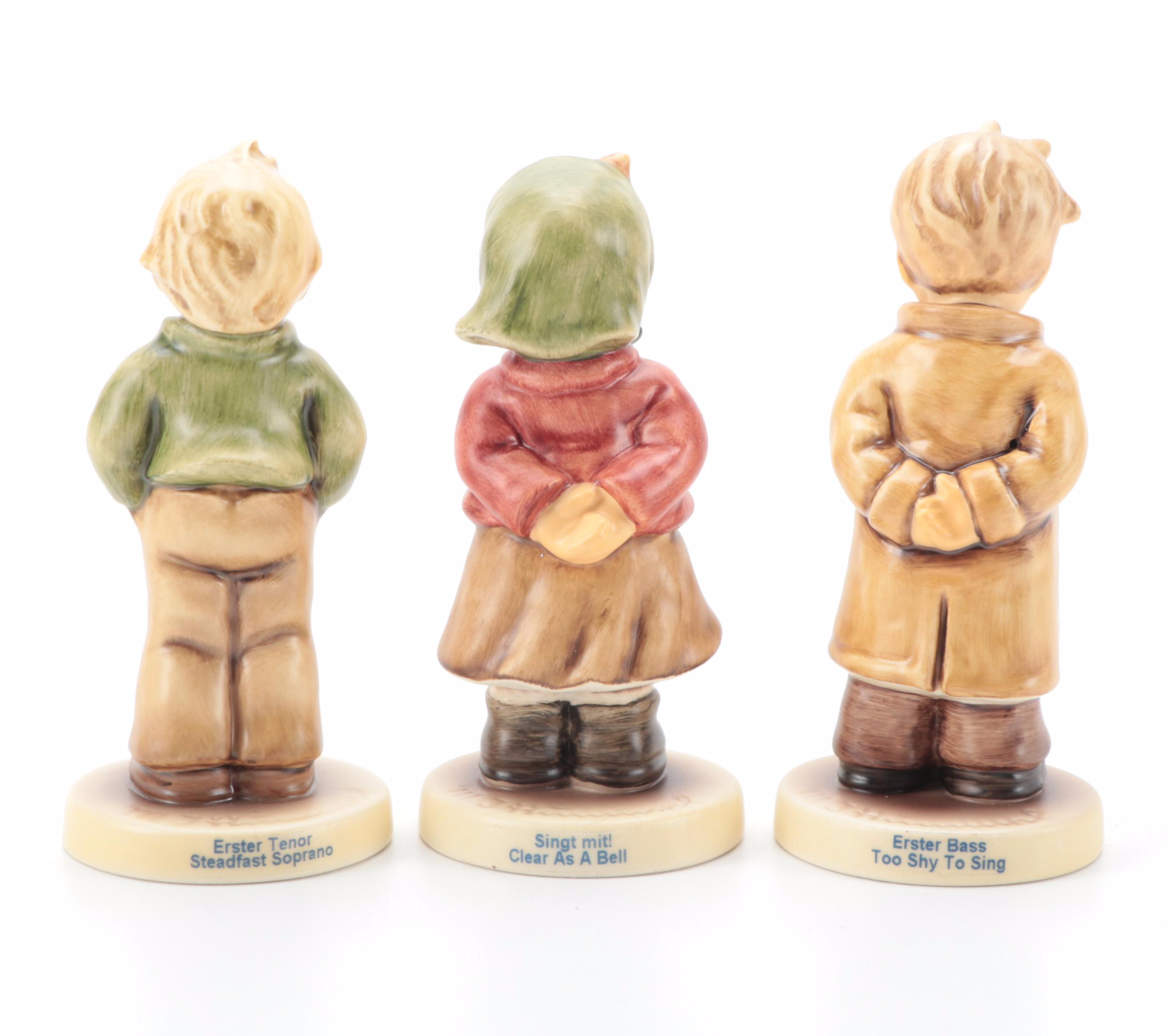 Goebel "Lamplight Caroler" with Other Singer and Musician Porcelain Figurines