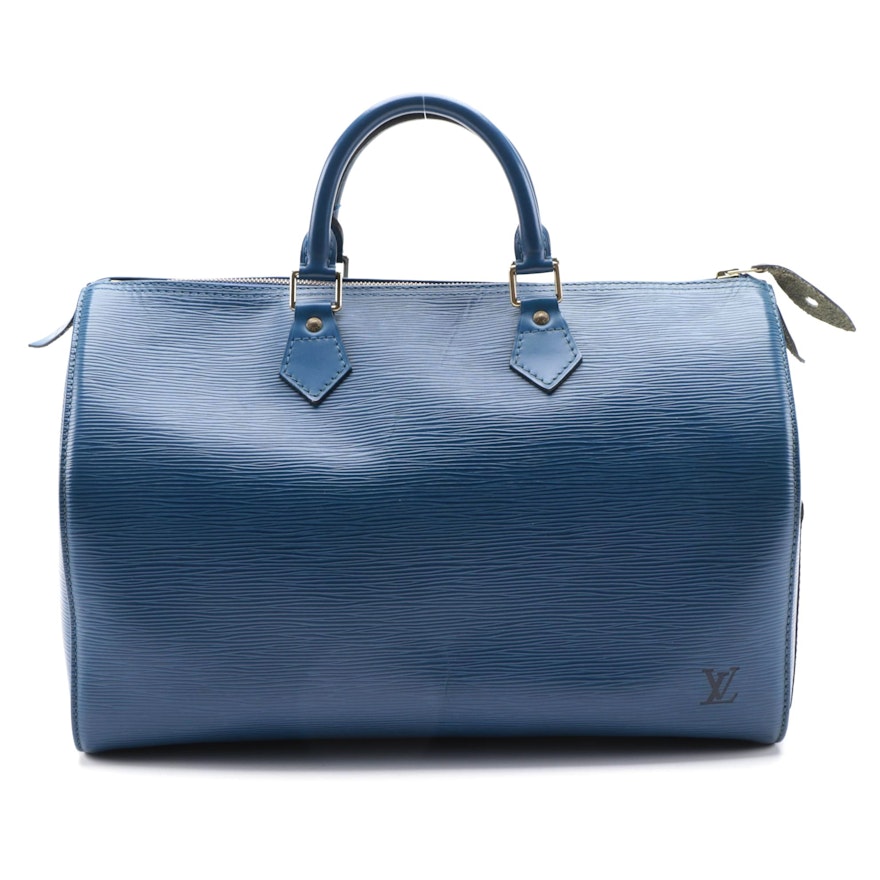 Louis Vuitton Speedy 35 in Toledo Blue Epi Leather