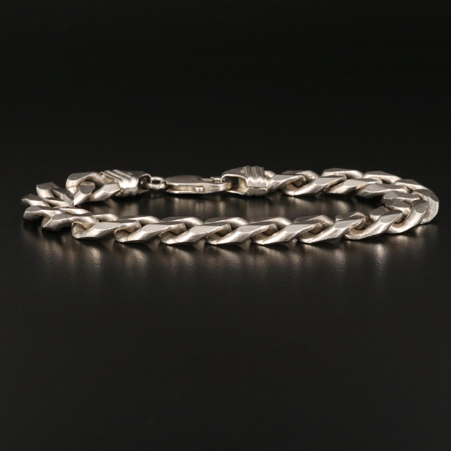 Italian Sterling Silver Curb Link Bracelet