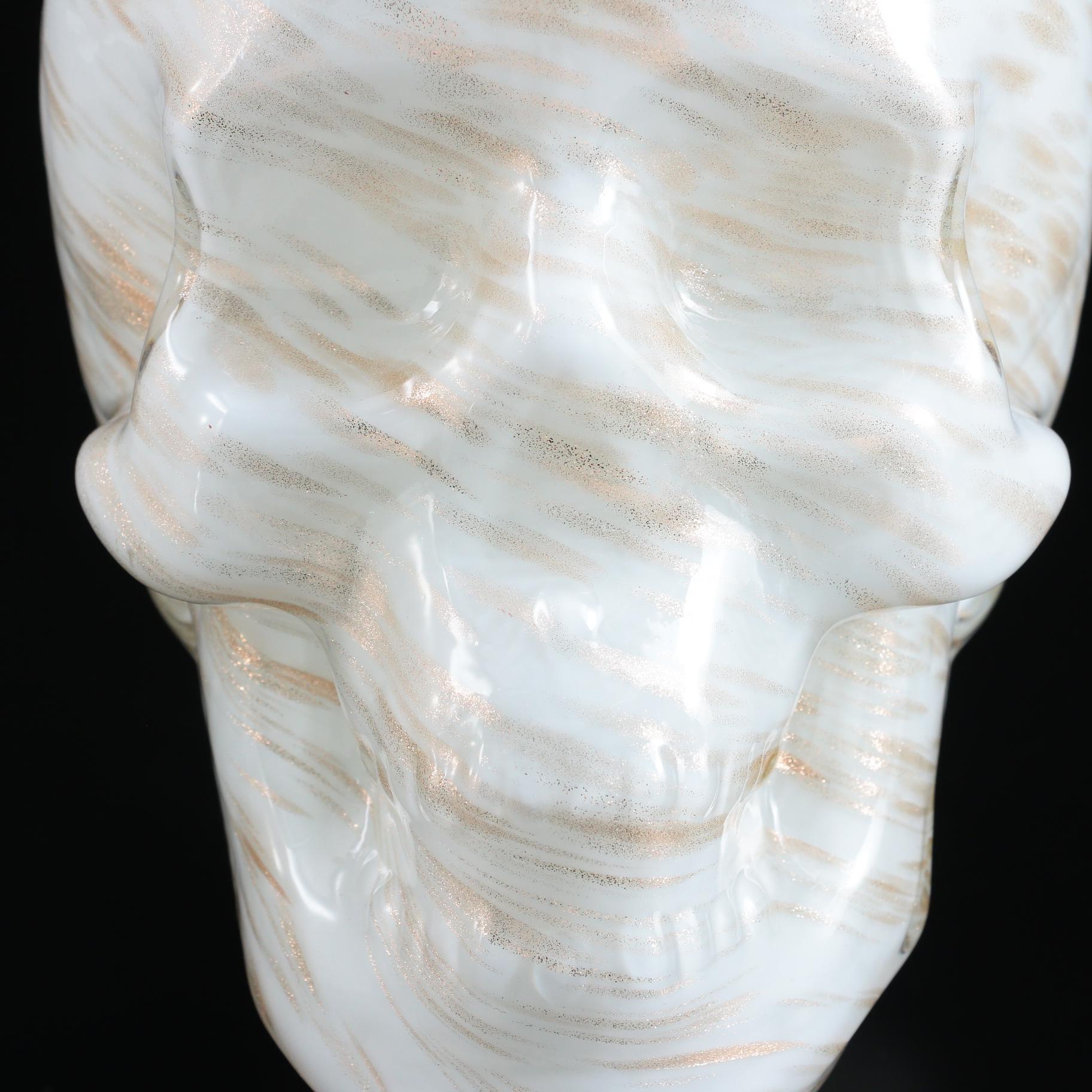 Mold-Blown Glass Skull, Late 20th Century