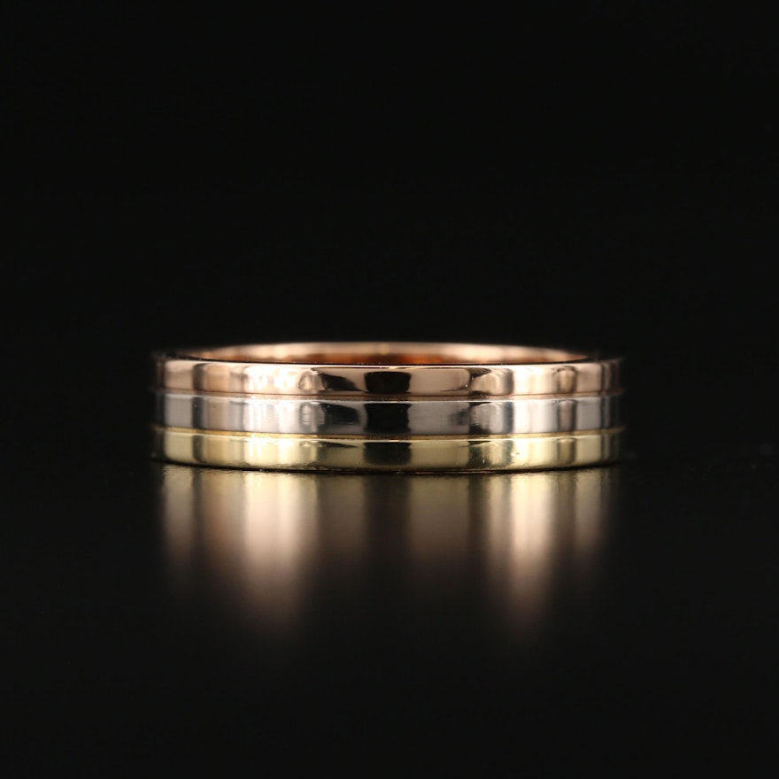 Cartier "Trinity" Tri-Colored 18K Gold Band