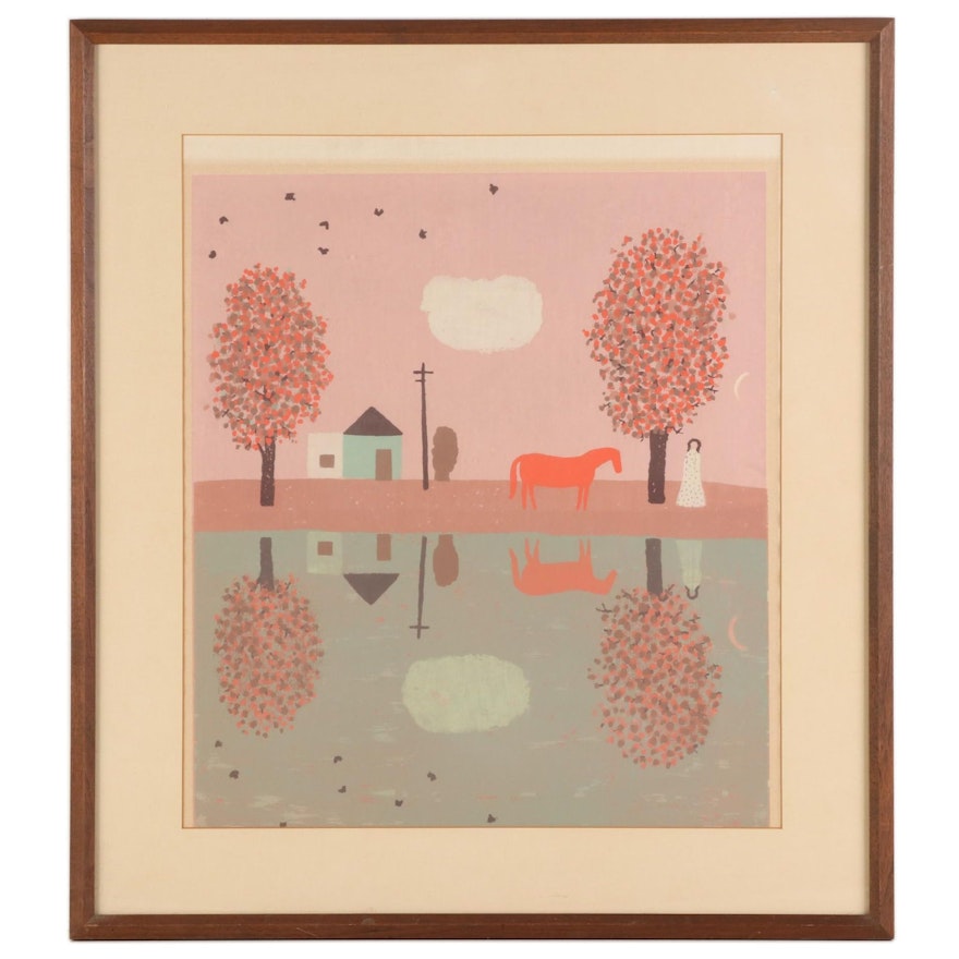 Serigraph after Doris Lee "Autumn Reflection"