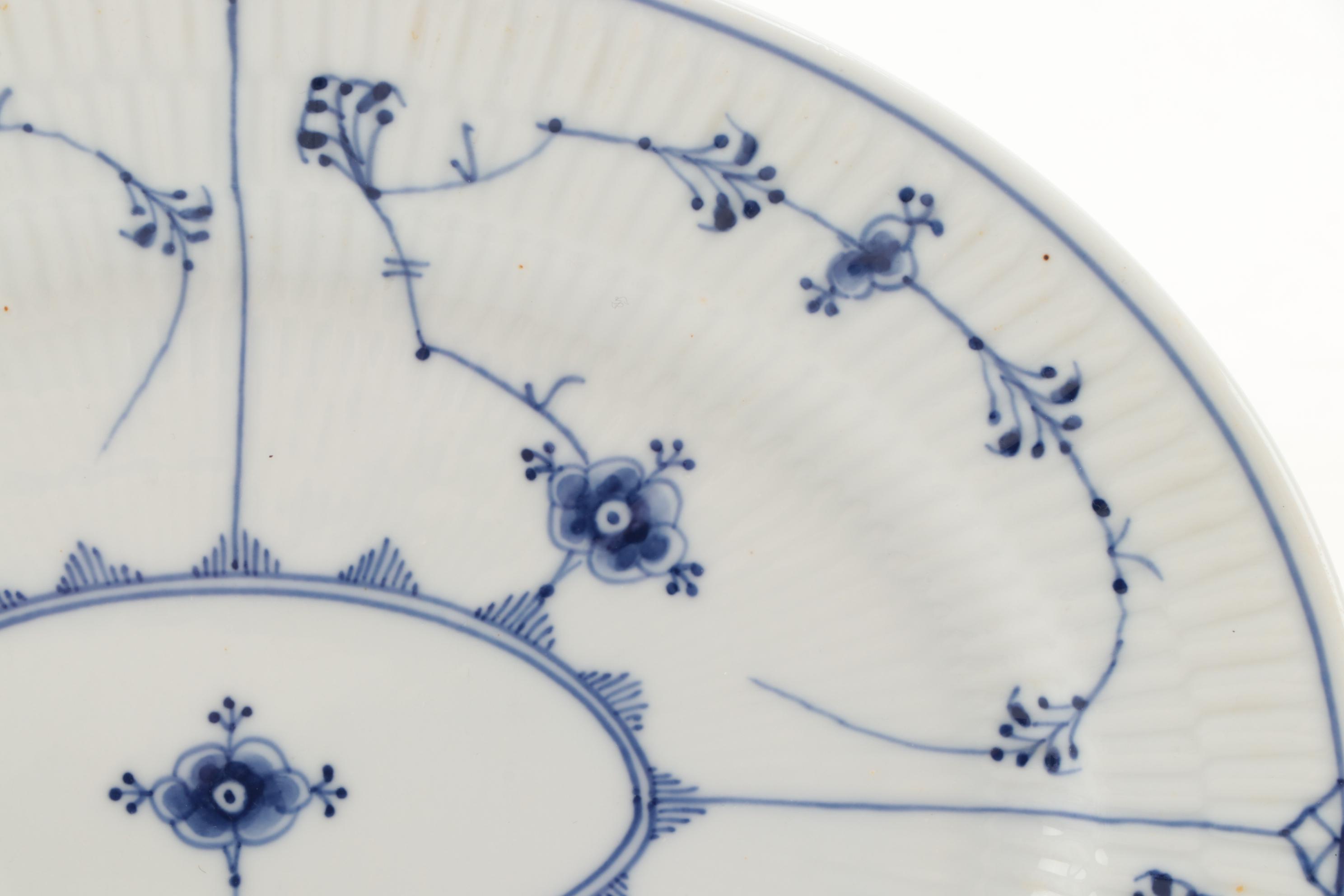 Royal Copenhagen "Blue Fluted" Platter and Other Tableware, Early to Mid-20th C.