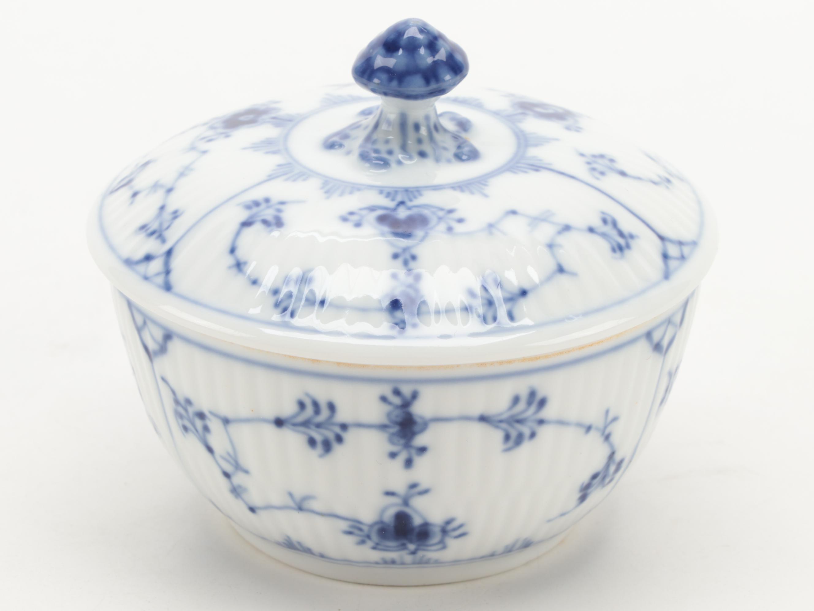 Royal Copenhagen "Blue Fluted" Platter and Other Tableware, Early to Mid-20th C.