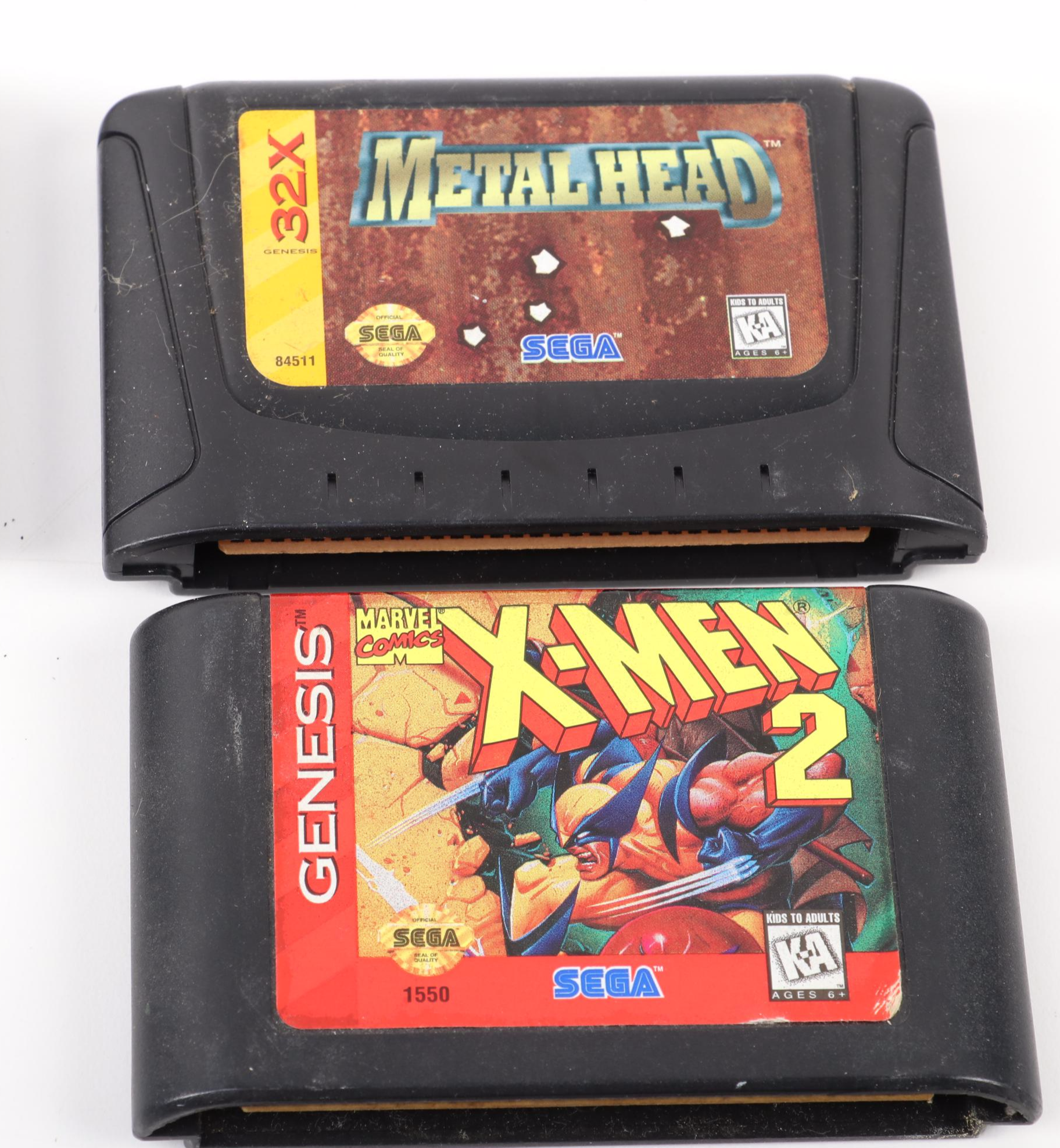 Sega Genesis and 32X Game Cartridges and Controller Collection