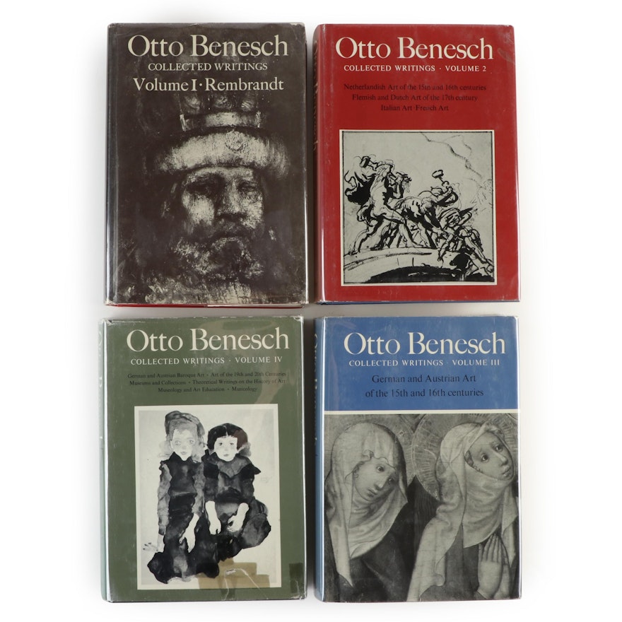 Eva Benesch Signed "Otto Benesch Collected Writings" Four-Volume Set