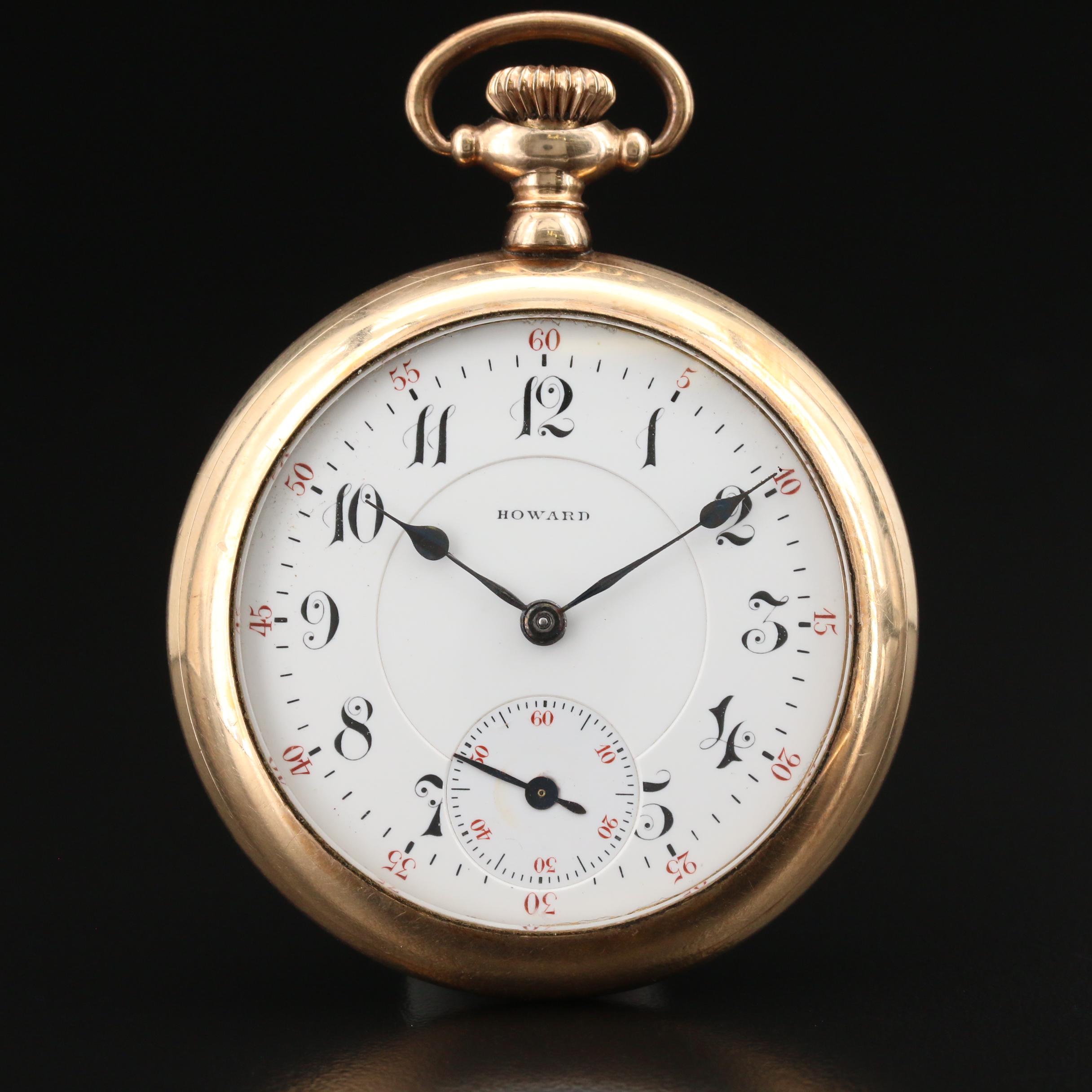 1913 Howard Gold Filled Pocket Watch
