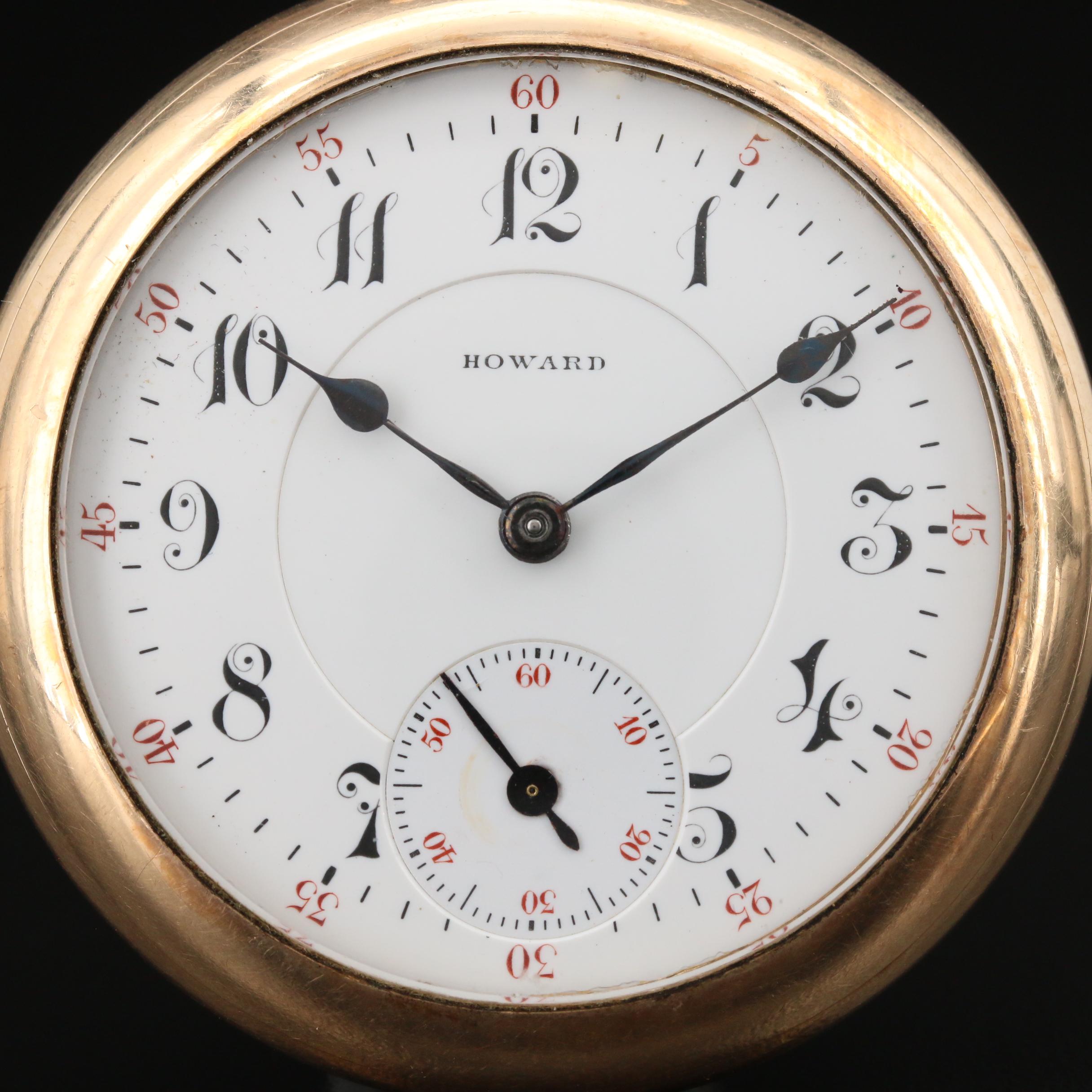 1913 Howard Gold Filled Pocket Watch