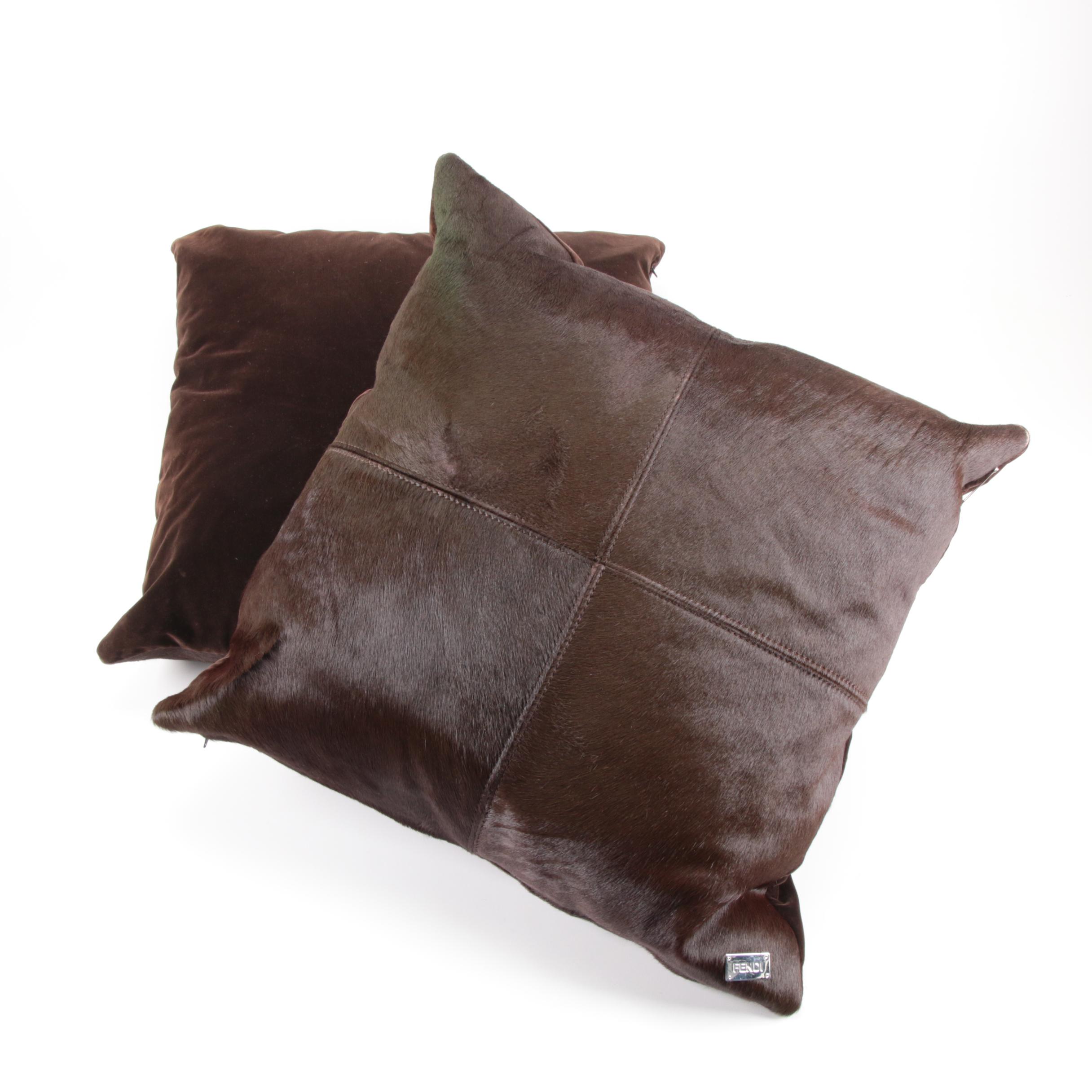 Fendi Casa Cowhide Down Throw Pillows