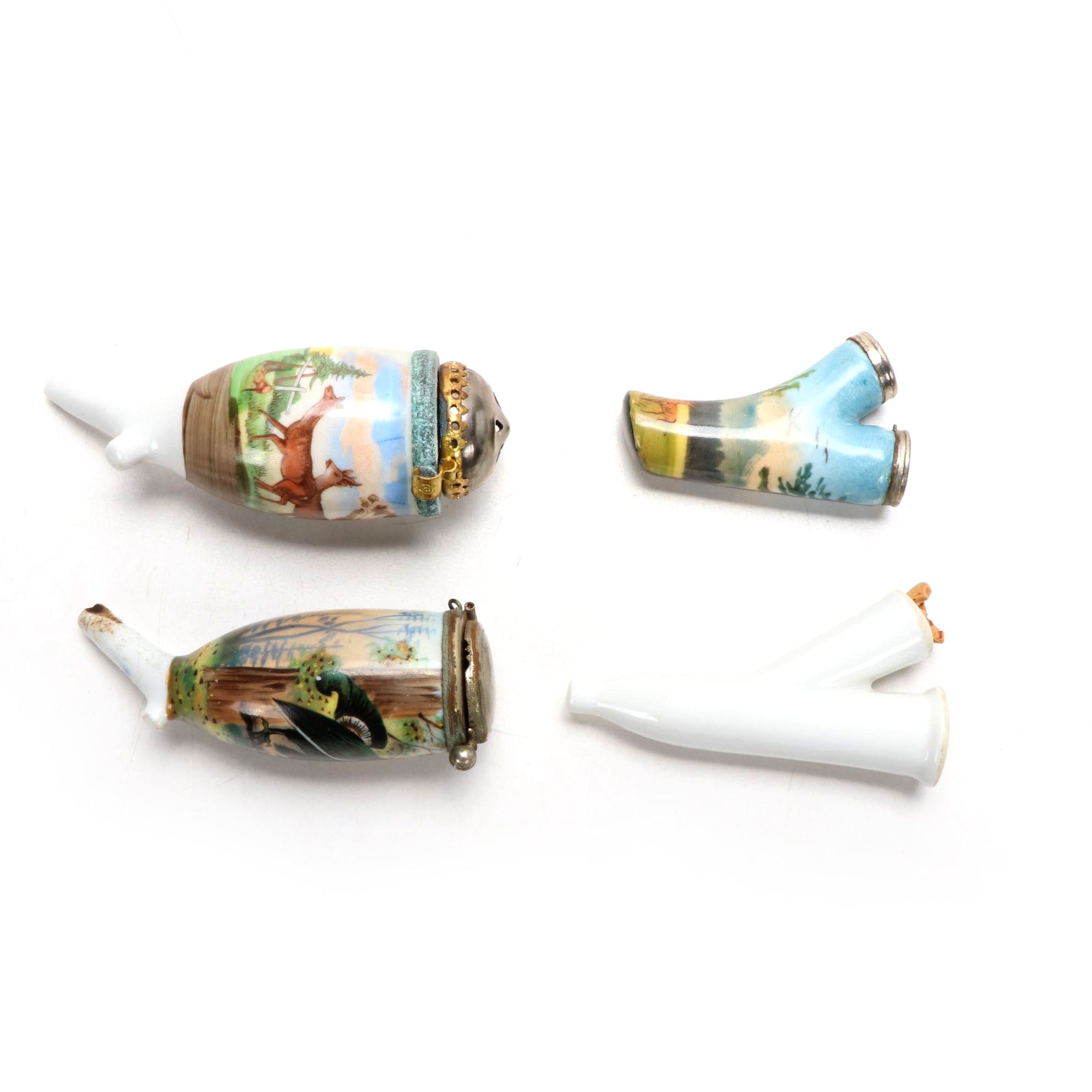 German Ulmer Porcelain Smoking Tobacco Pipe Parts