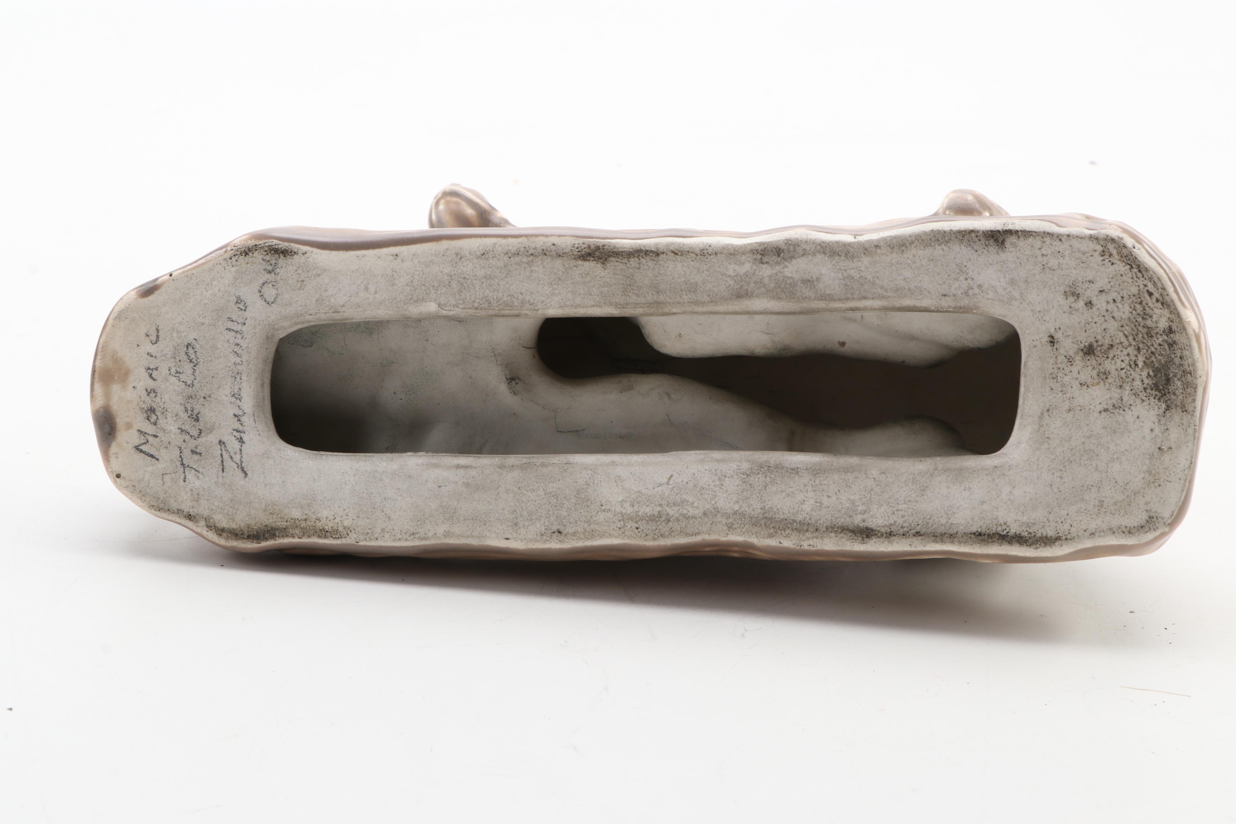 Mosaic Tile Co. German Shepherd  Ceramic Figurines, Mid-20th Century