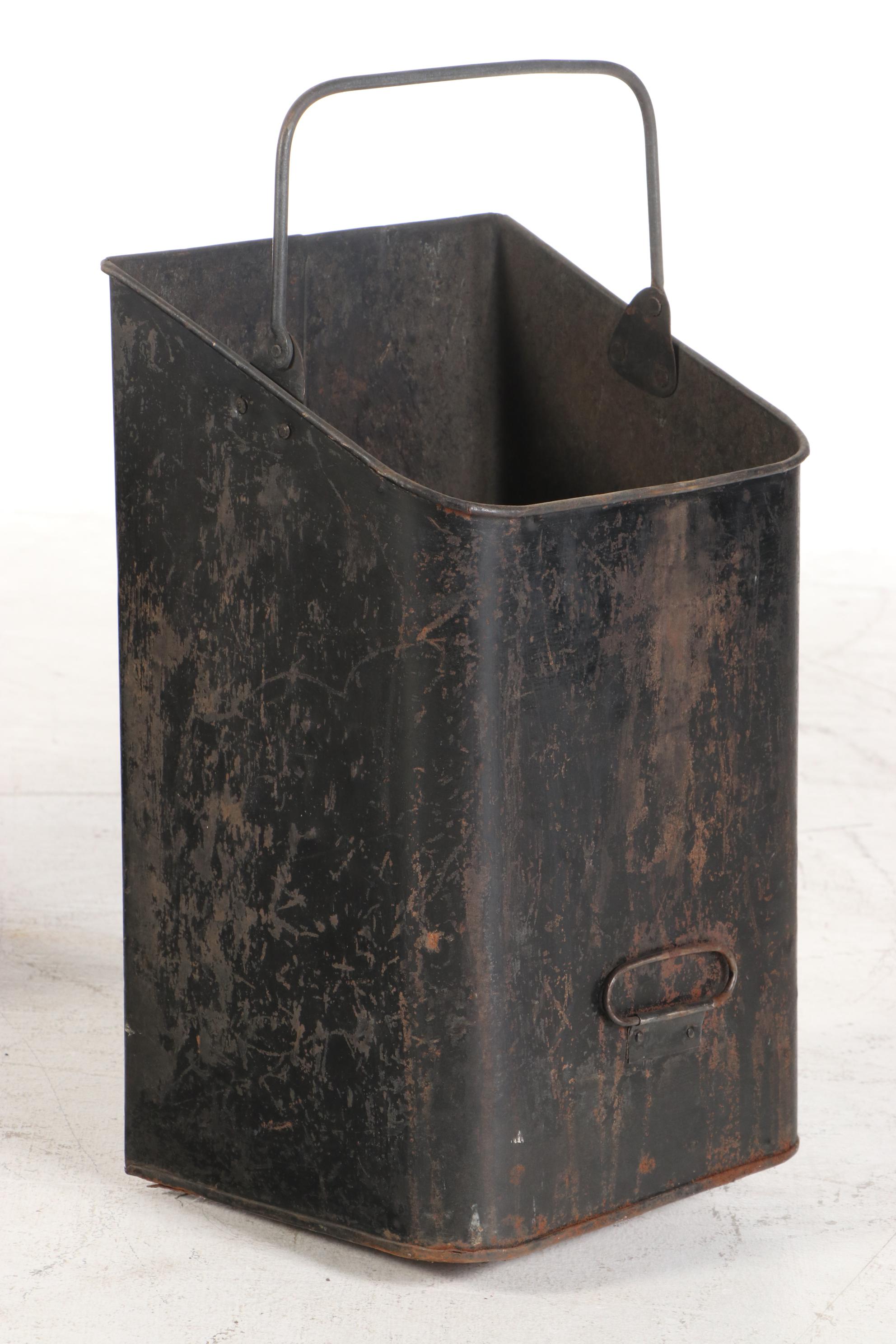 English Aesthetic Movement The Jewett Vase Tole Painted Metal Coal Hod