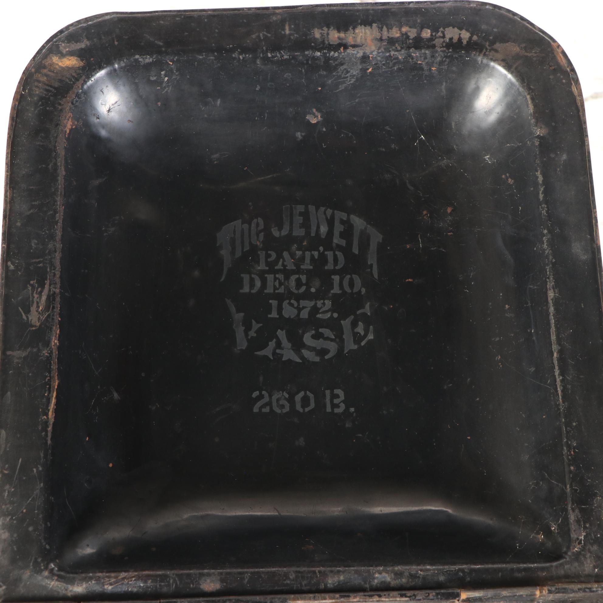 English Aesthetic Movement The Jewett Vase Tole Painted Metal Coal Hod