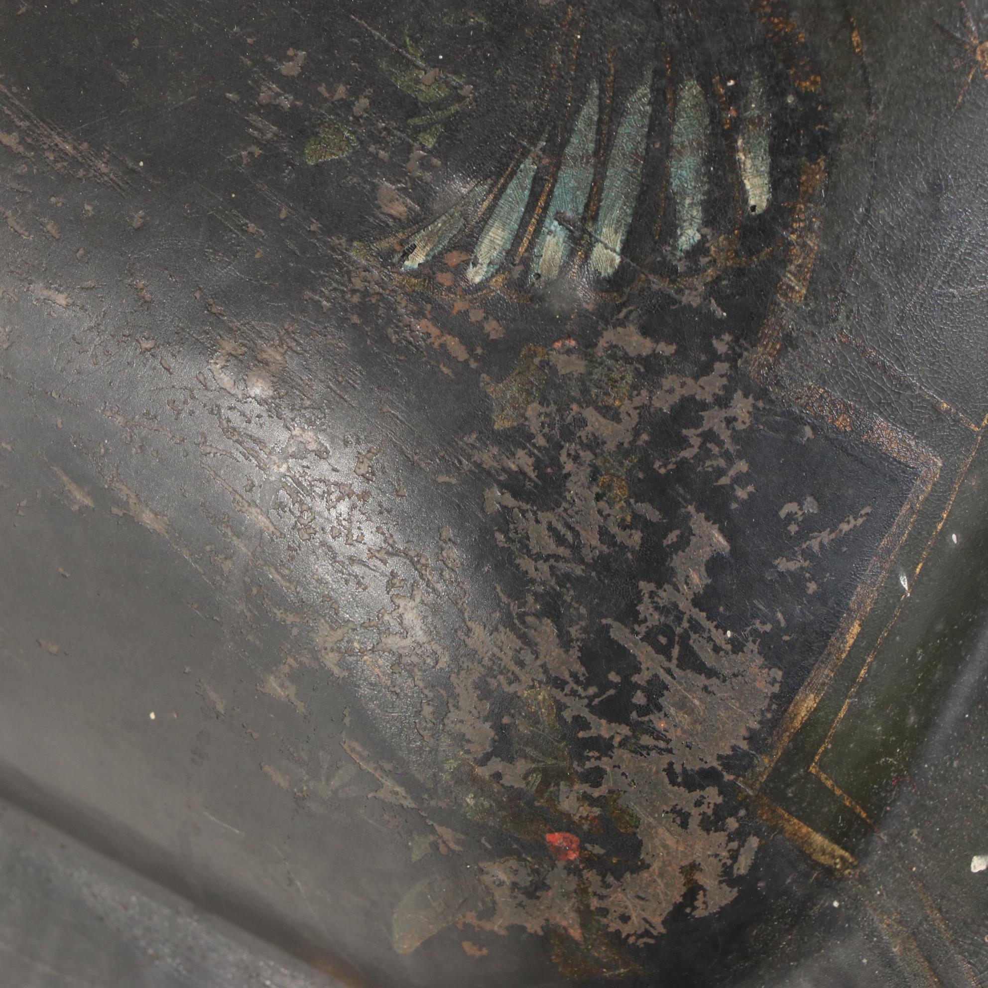 English Aesthetic Movement The Jewett Vase Tole Painted Metal Coal Hod