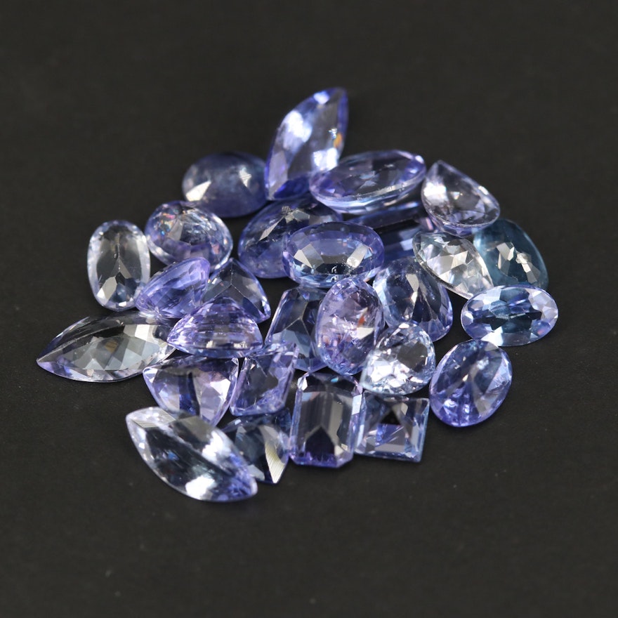 Loose 10.38 CTW Faceted Tanzanites