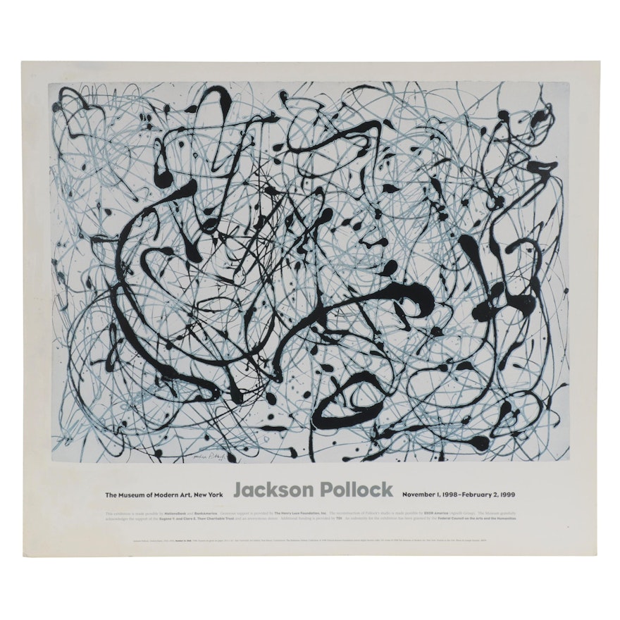 Museum of Modern Art Offset Lithograph Poster after Jackson Pollock, 1999