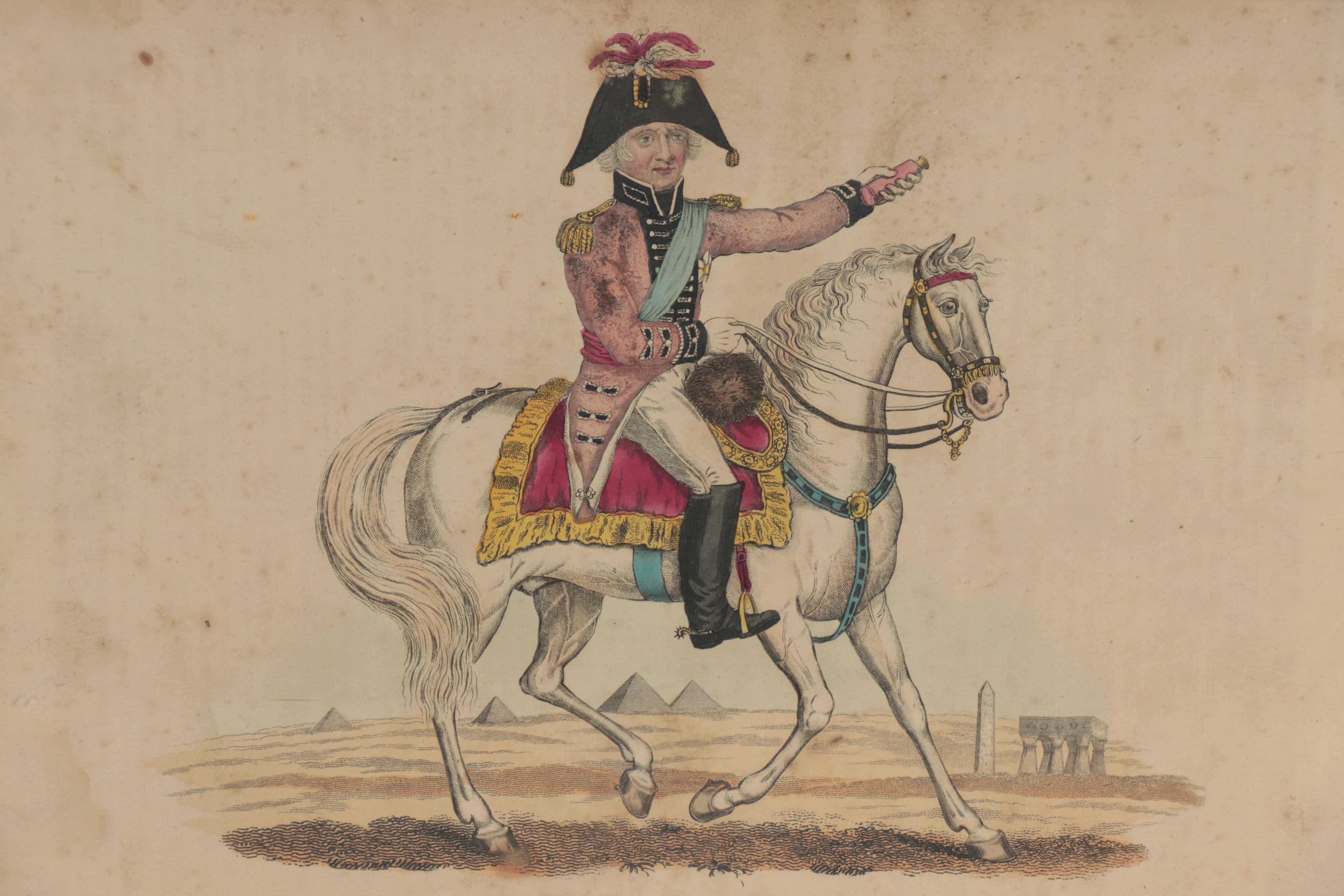 Engraving of Lieut. General Sir Ralph Abercrombie with Mirror and Pipe