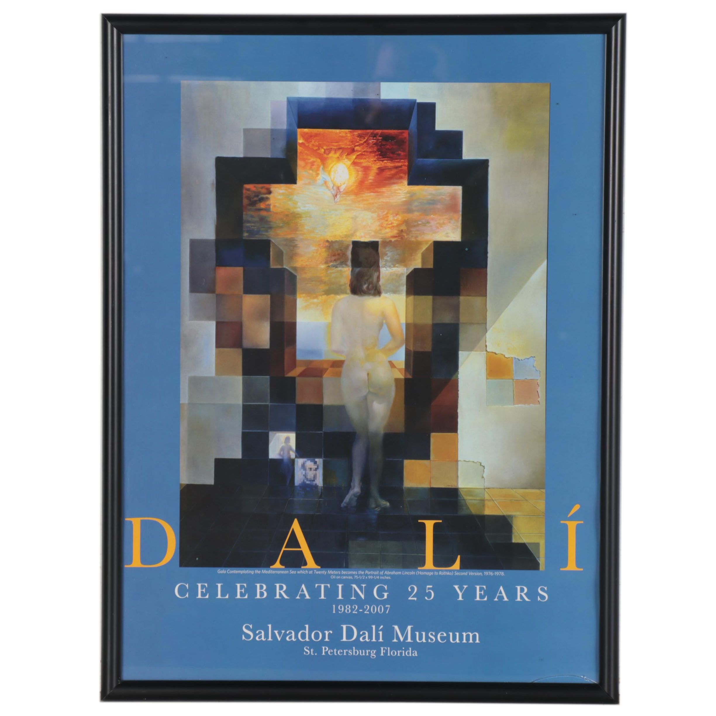 Salvador Dalí Museum Offset Lithograph Exhibition Poster, circa 2000