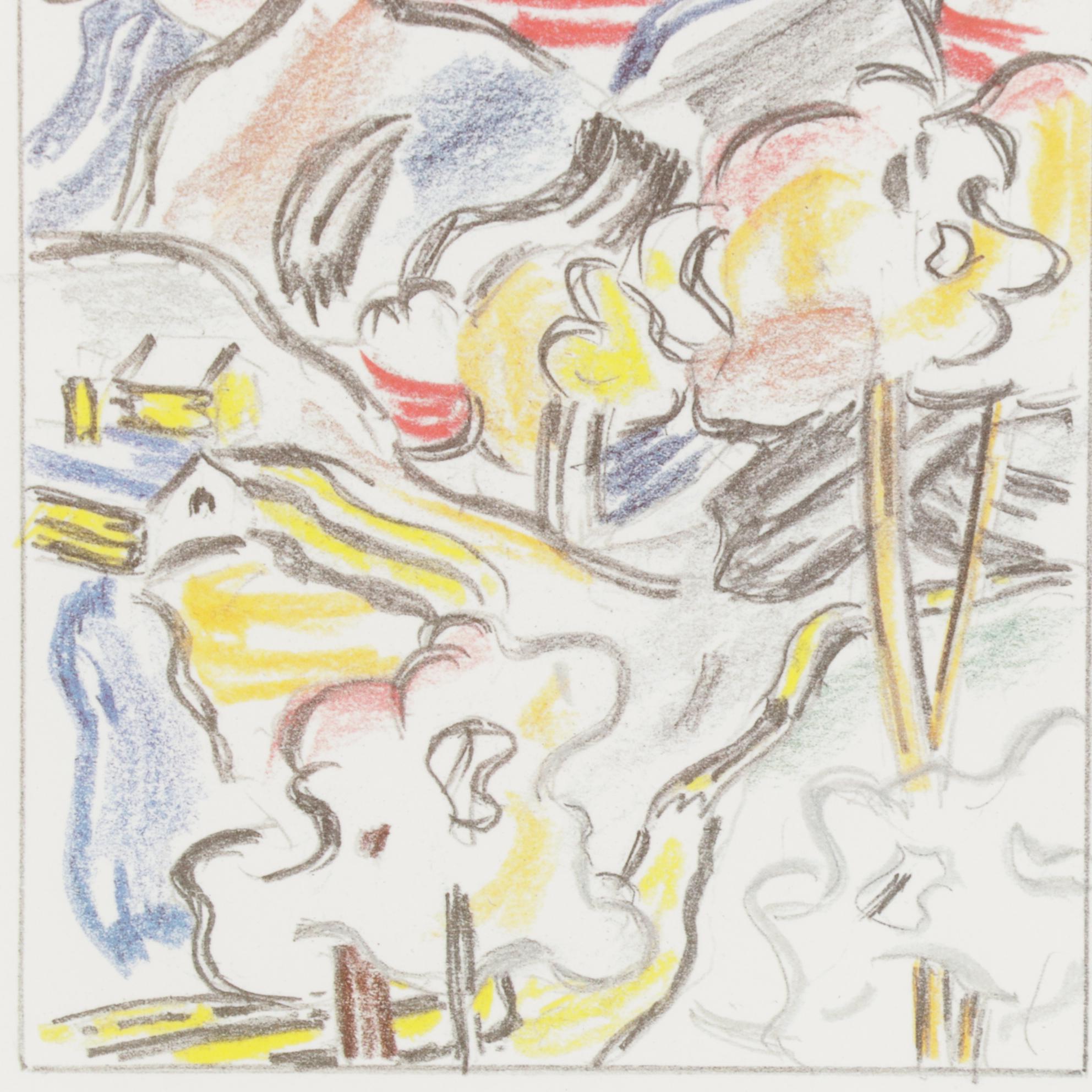 Offset Lithograph after Roy Lichtenstein "Red Sky," 1986