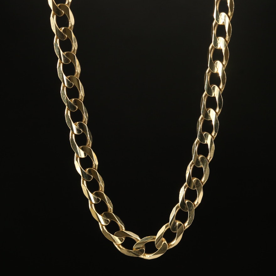 Turkish 10K Curb Chain Necklace