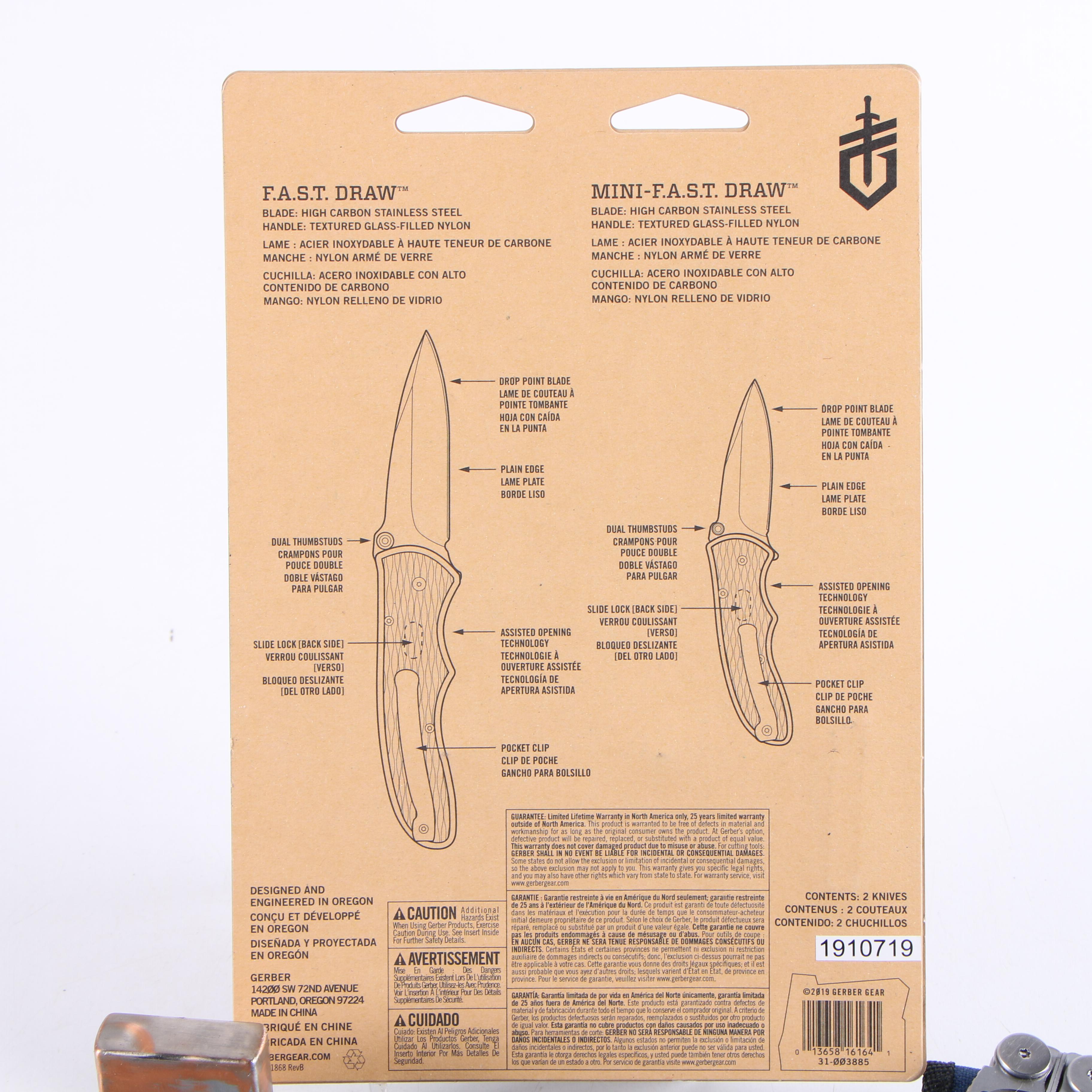 Gerber Spring Assisted Knife Set, Folding Knives, and Limited Edition Lighter