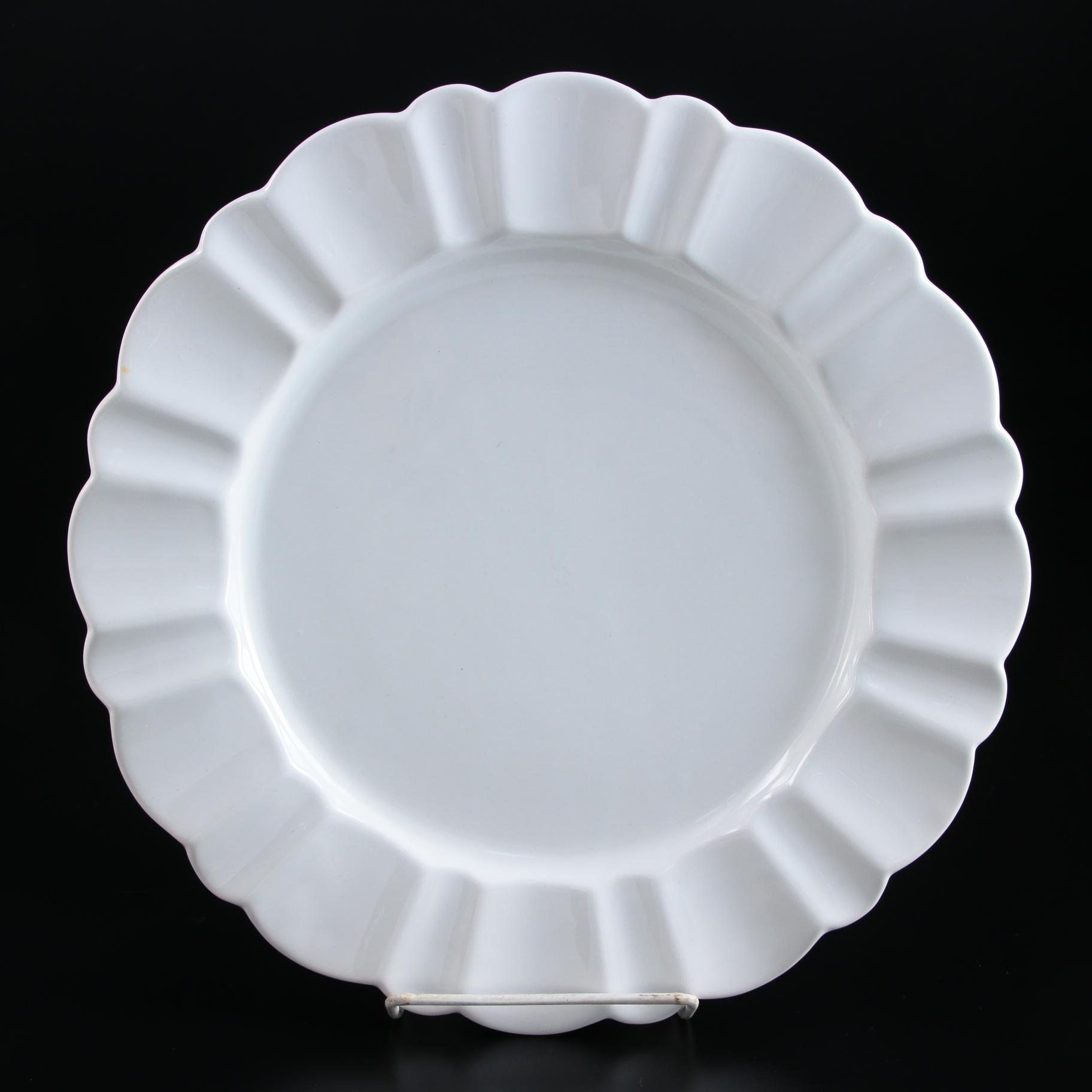 Porta "Alberi White" Ceramic Dinner Plates, Late 20th Century