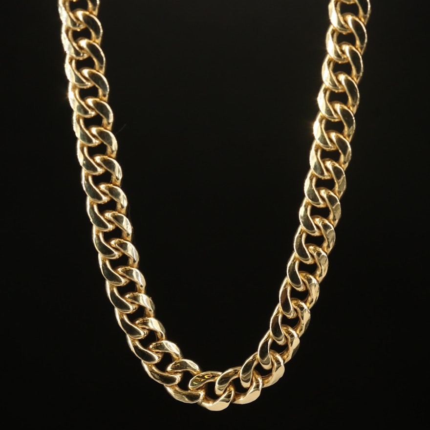 Italian 10K Curb Chain Necklace