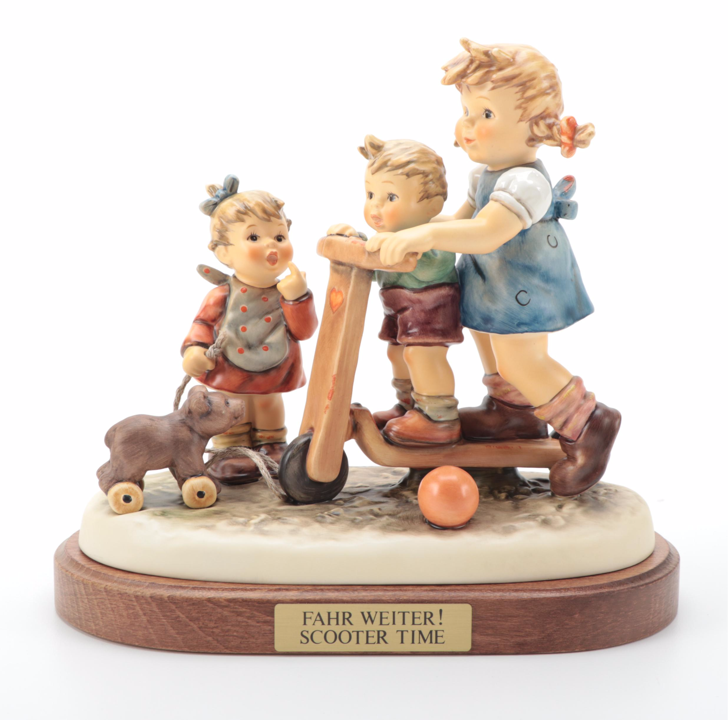 Goebel Hummel Porcelain Figurines Including "American Spirit" and "Scooter Time"