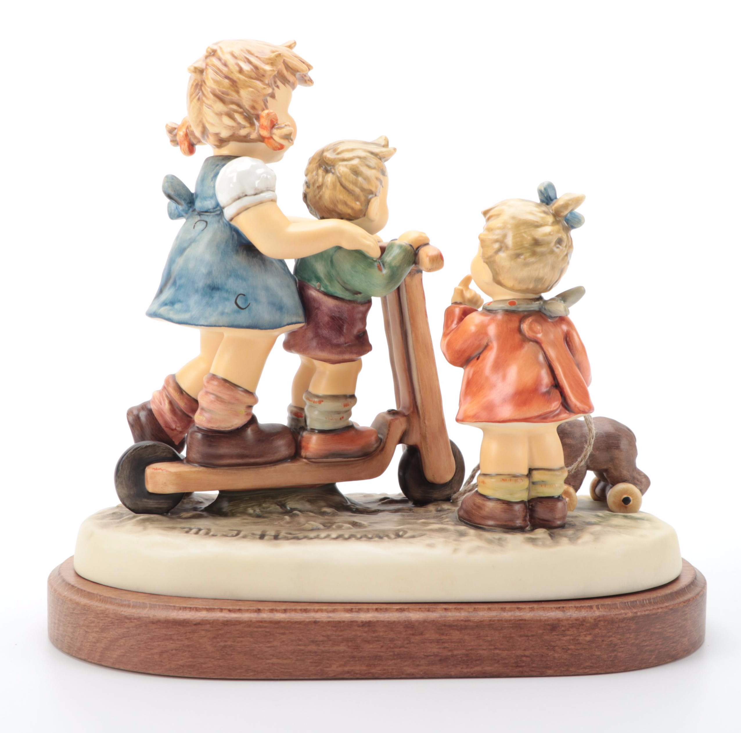 Goebel Hummel Porcelain Figurines Including "American Spirit" and "Scooter Time"