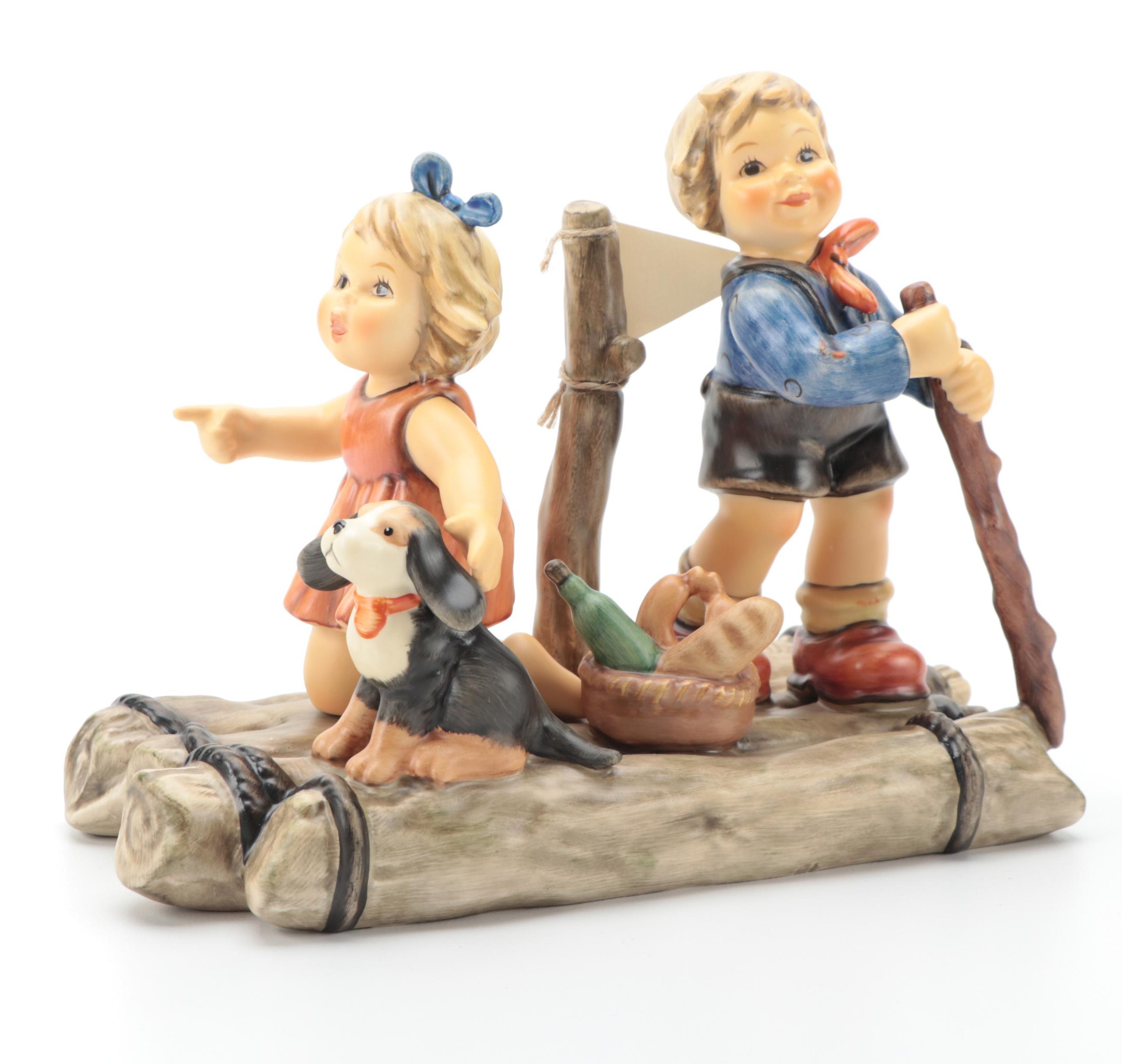 Goebel Hummel Porcelain Figurines Including "American Spirit" and "Scooter Time"