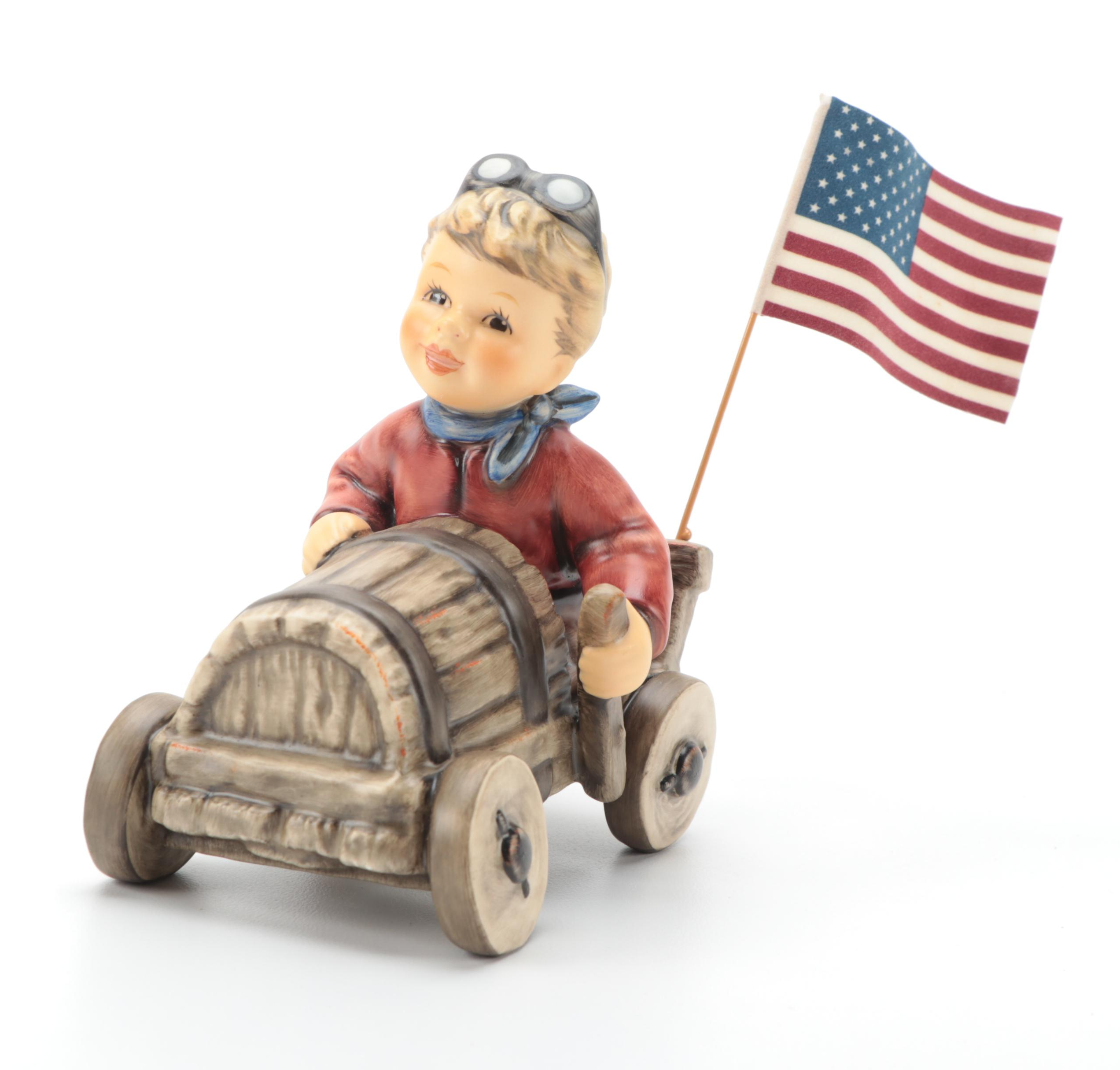 Goebel Hummel Porcelain Figurines Including "American Spirit" and "Scooter Time"