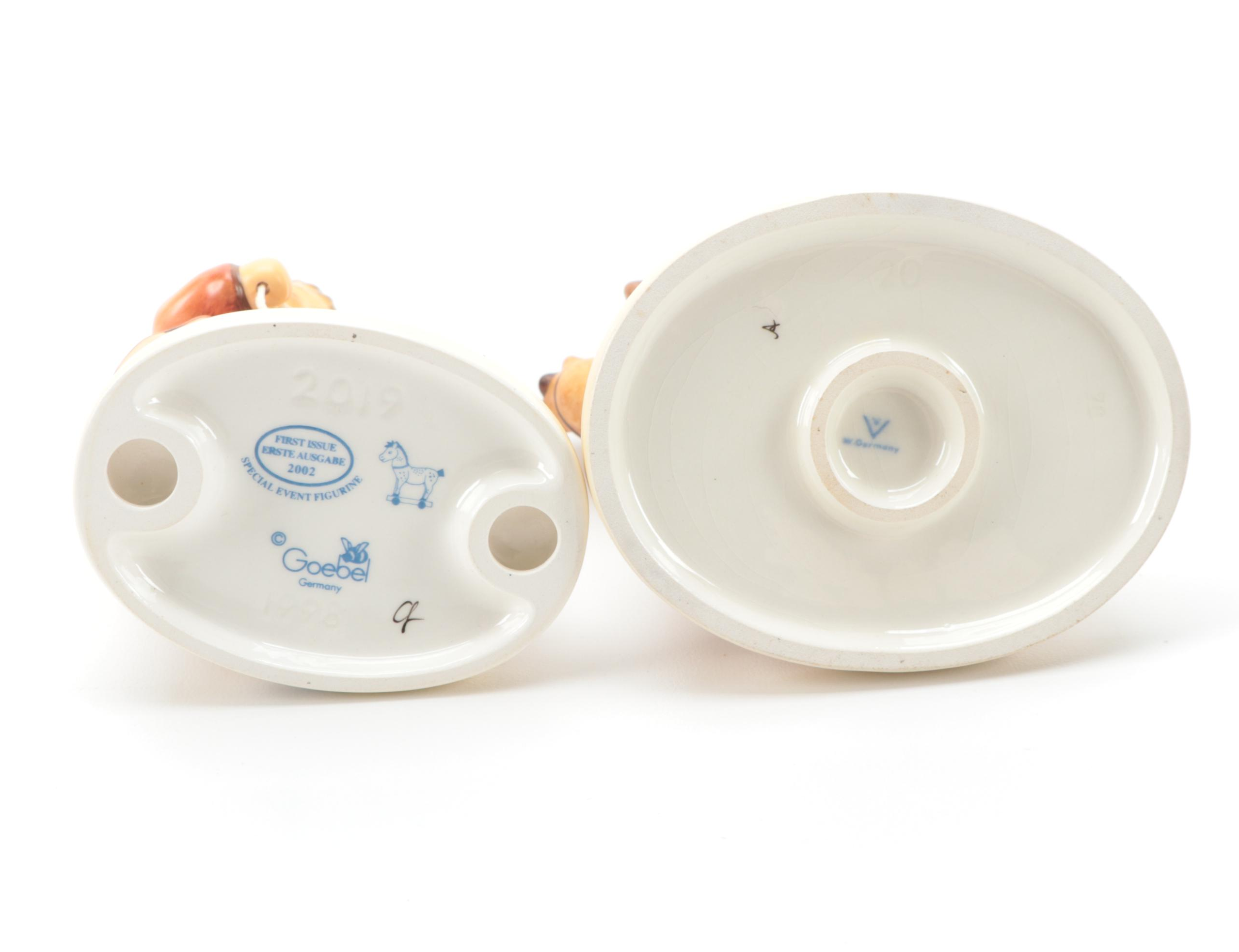 Goebel Porcelain Figurines Including "Fascination", "All Aboard" and Others