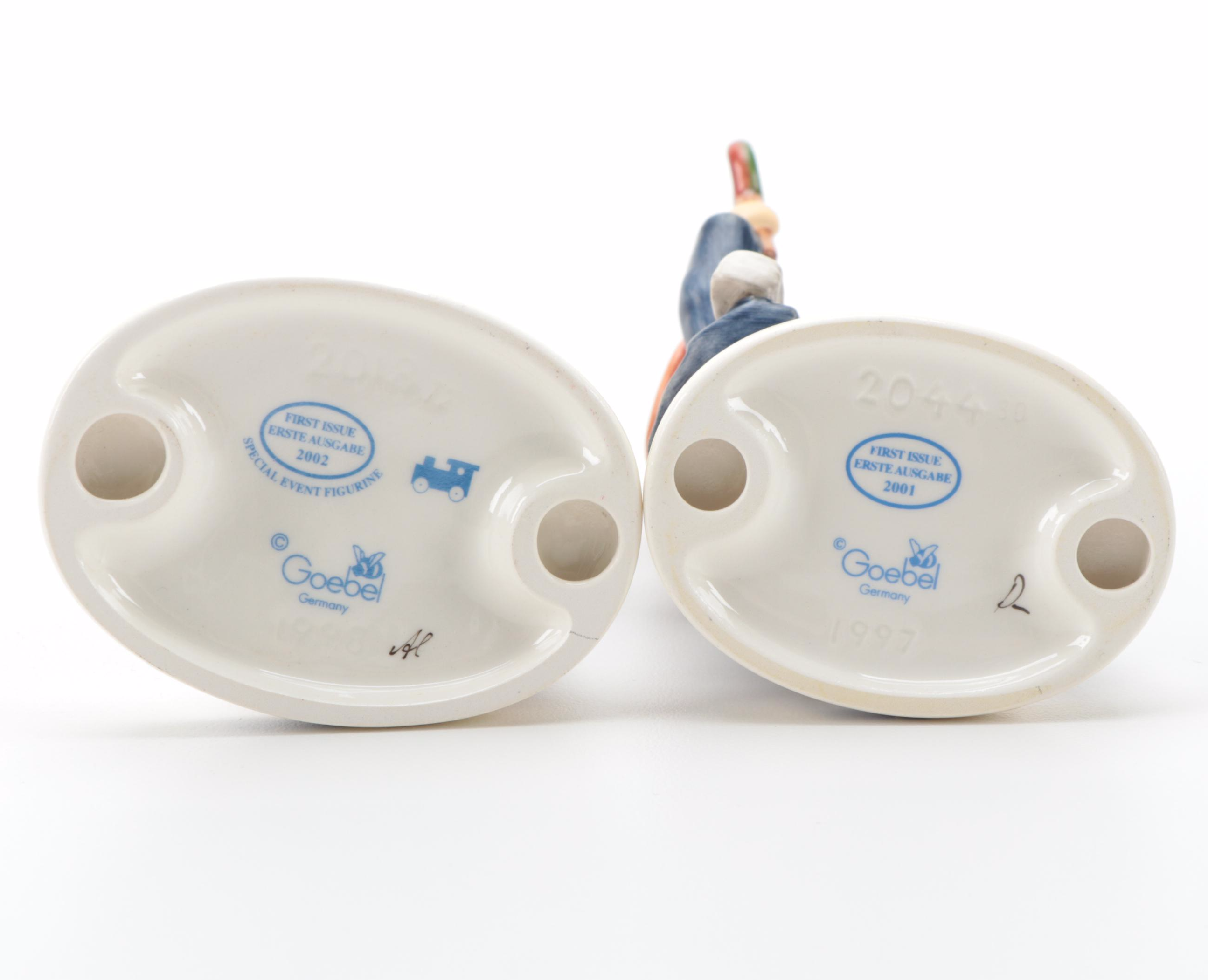 Goebel Porcelain Figurines Including "Fascination", "All Aboard" and Others