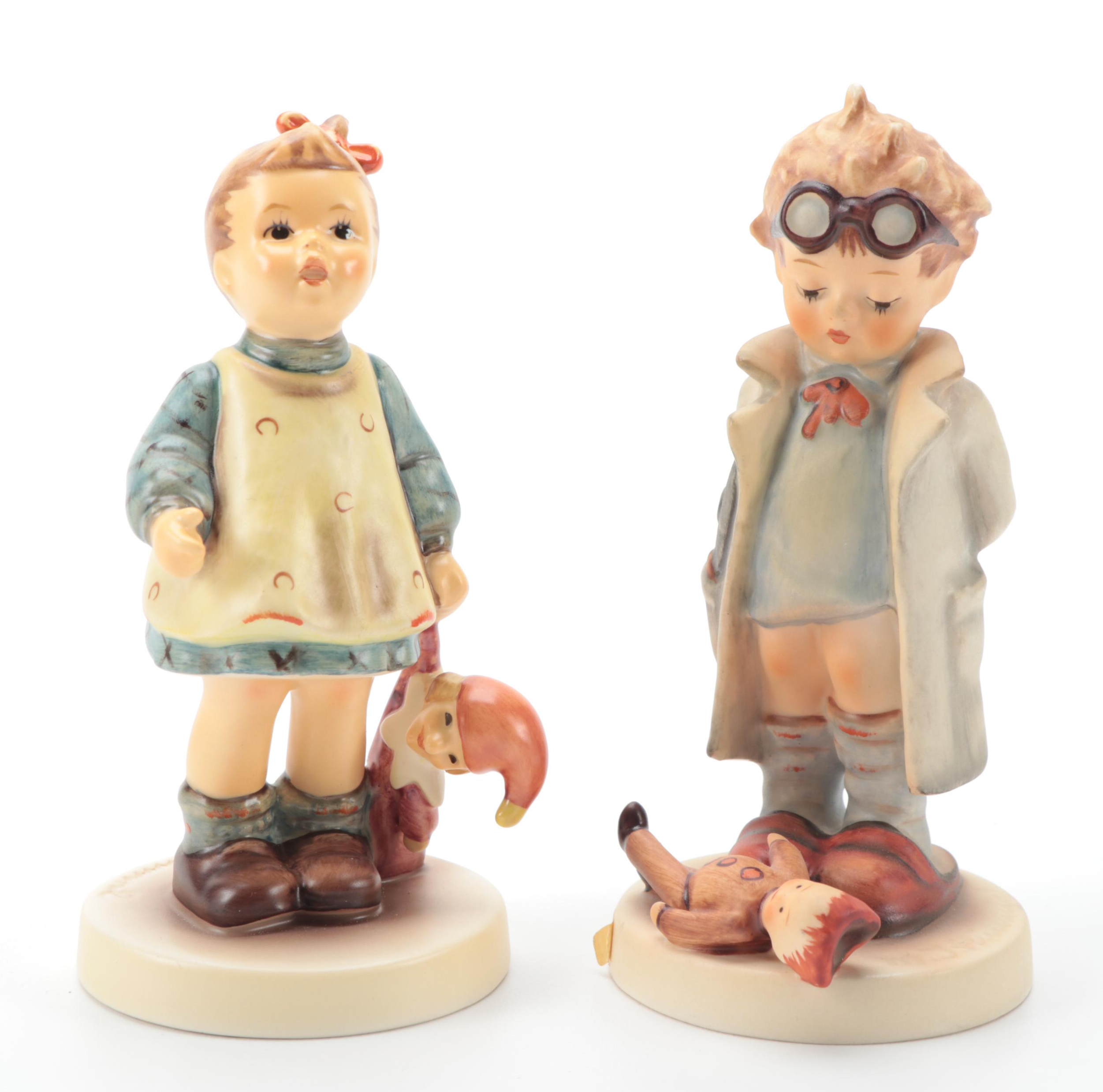 Goebel Porcelain Figurines Including "Fascination", "All Aboard" and Others