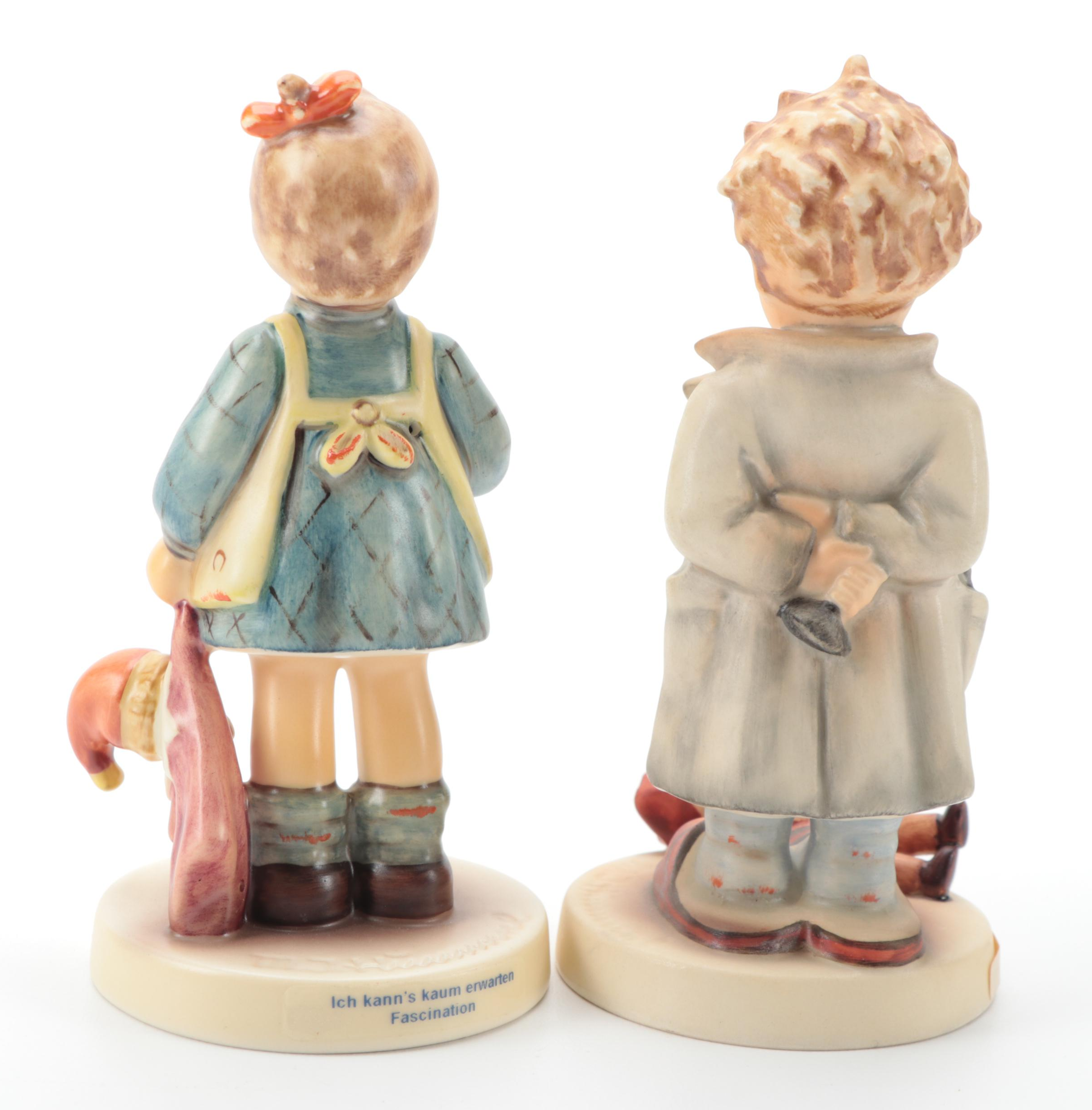 Goebel Porcelain Figurines Including "Fascination", "All Aboard" and Others