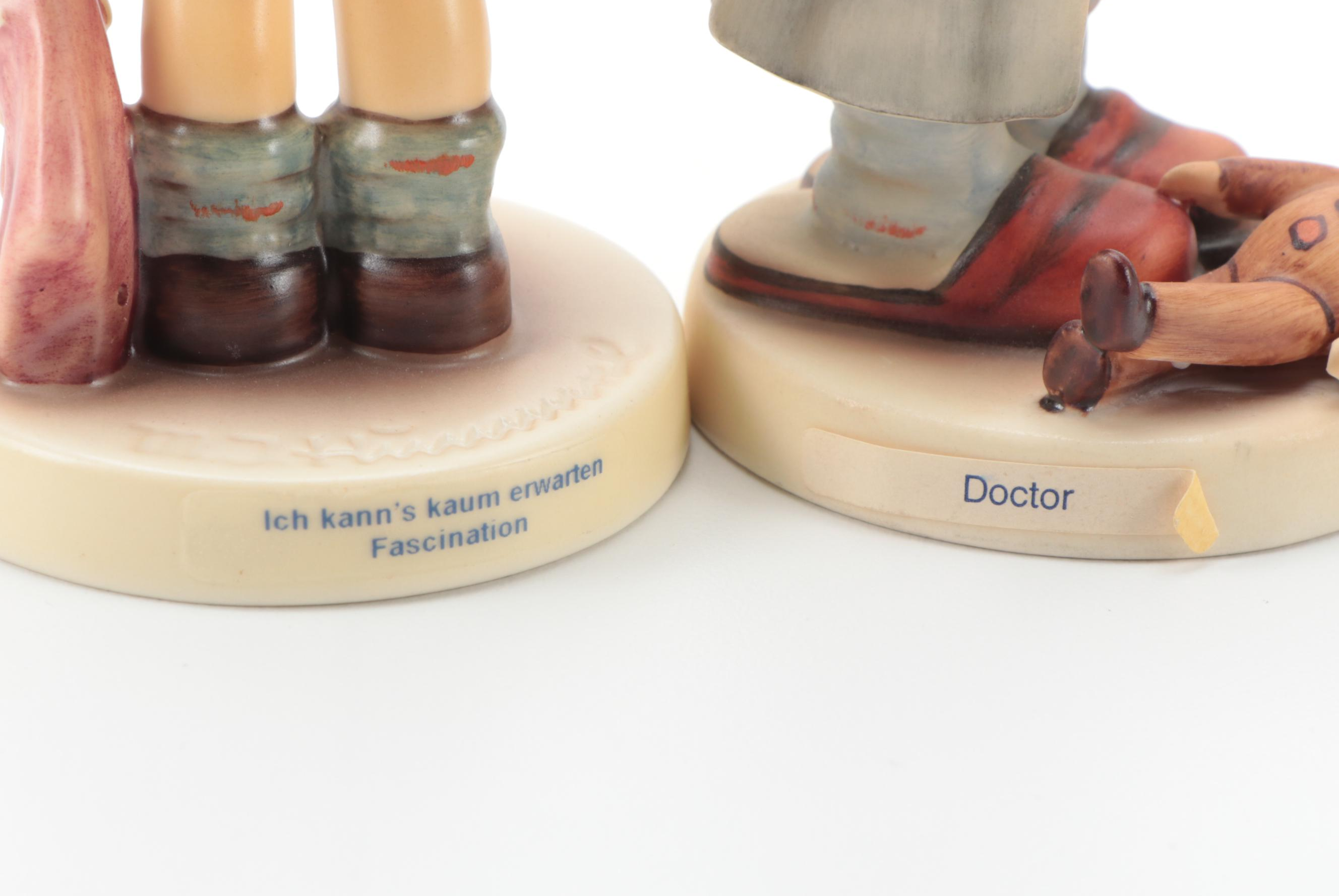 Goebel Porcelain Figurines Including "Fascination", "All Aboard" and Others