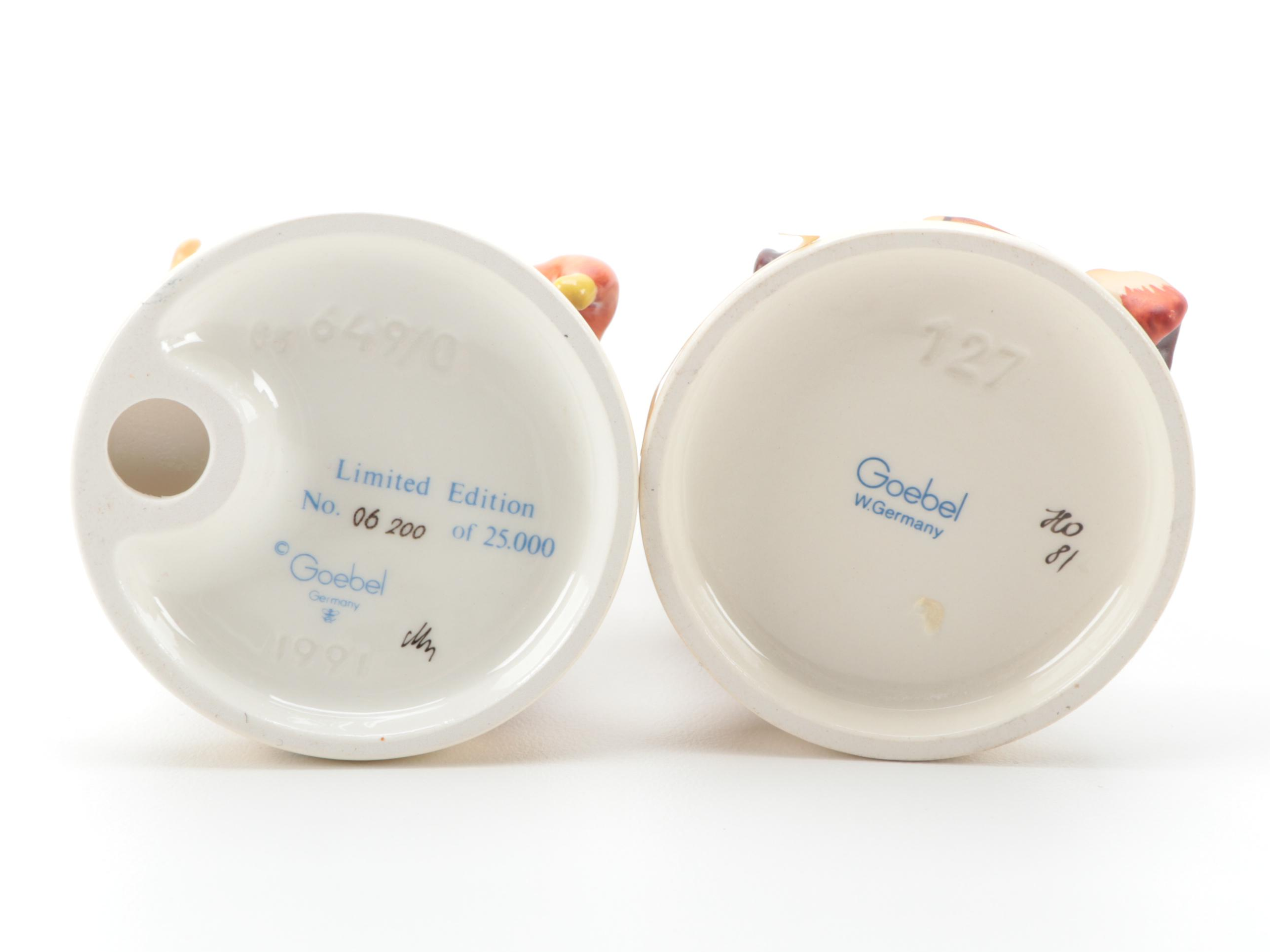 Goebel Porcelain Figurines Including "Fascination", "All Aboard" and Others