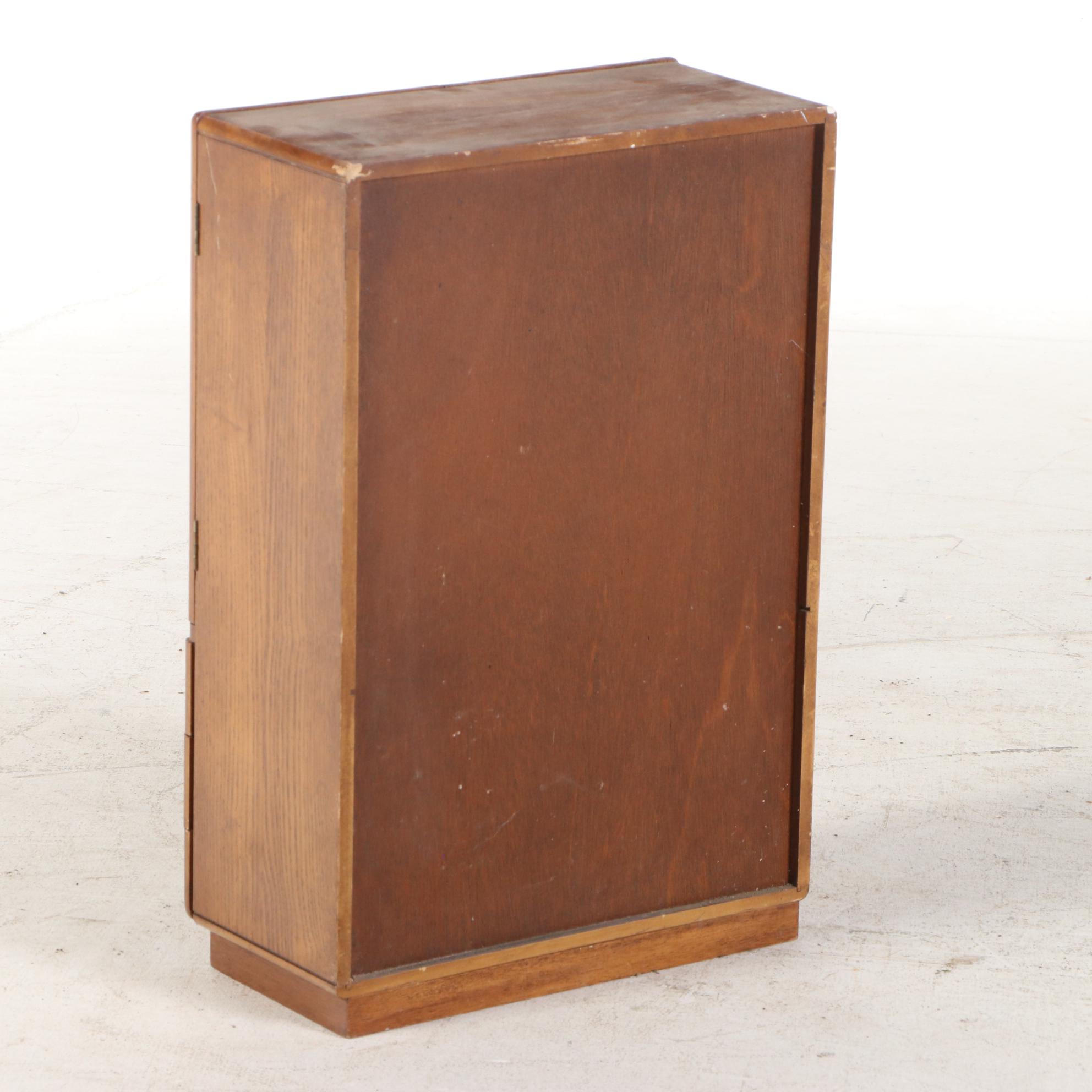 Oak Tabletop Jewelry Armoire, Late 20th Century
