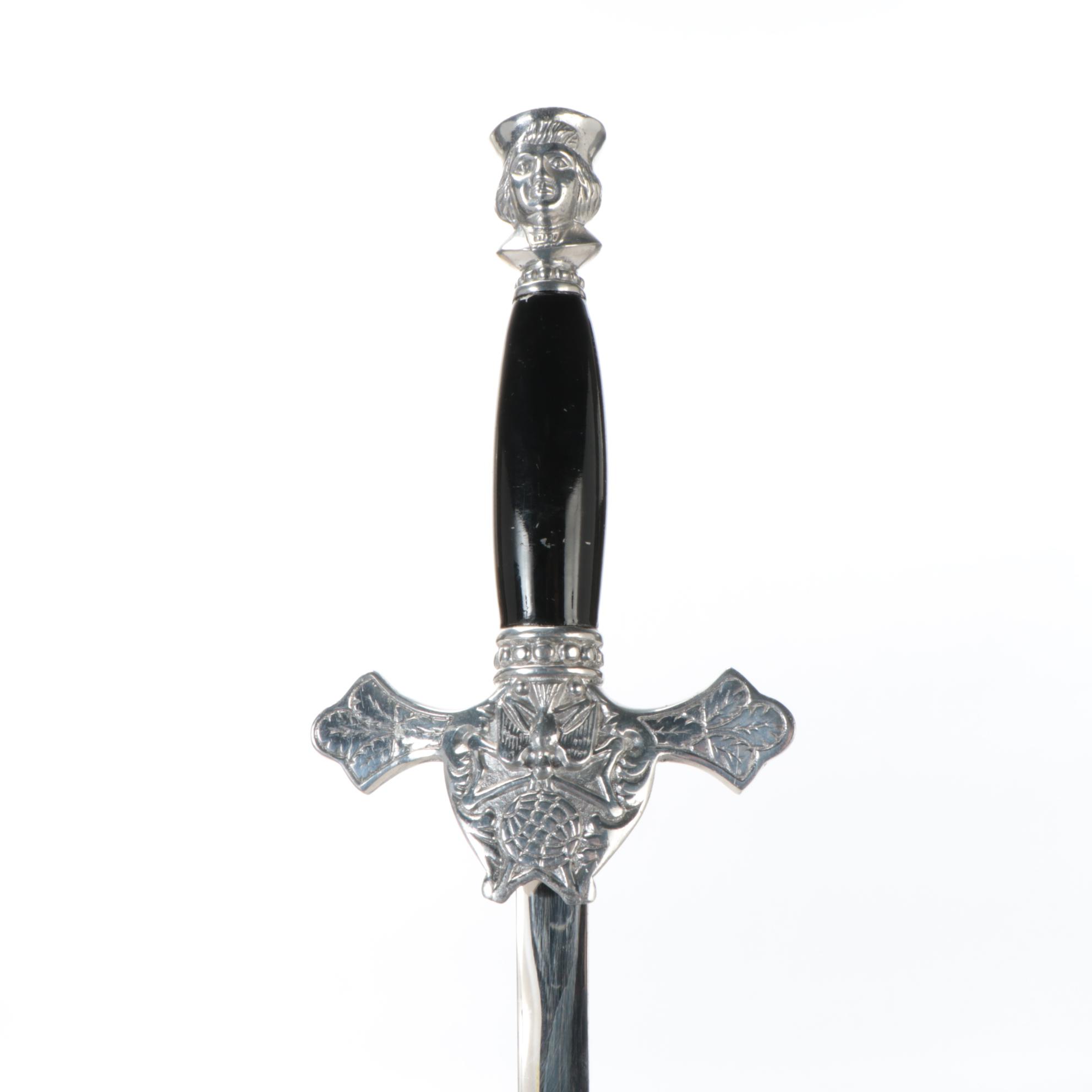 Ceremonial Knights of Columbus Dress Swords in Scabbards