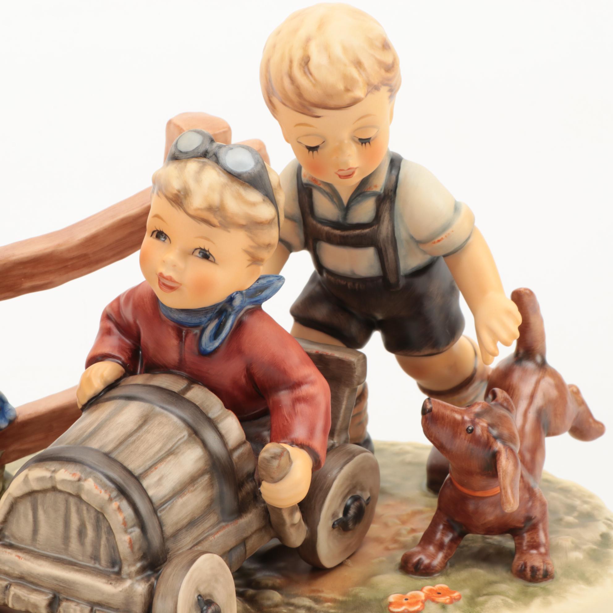 Goebel Hummel Moments in Time "Soap Box Derby" Porcelain Figurine, 2002