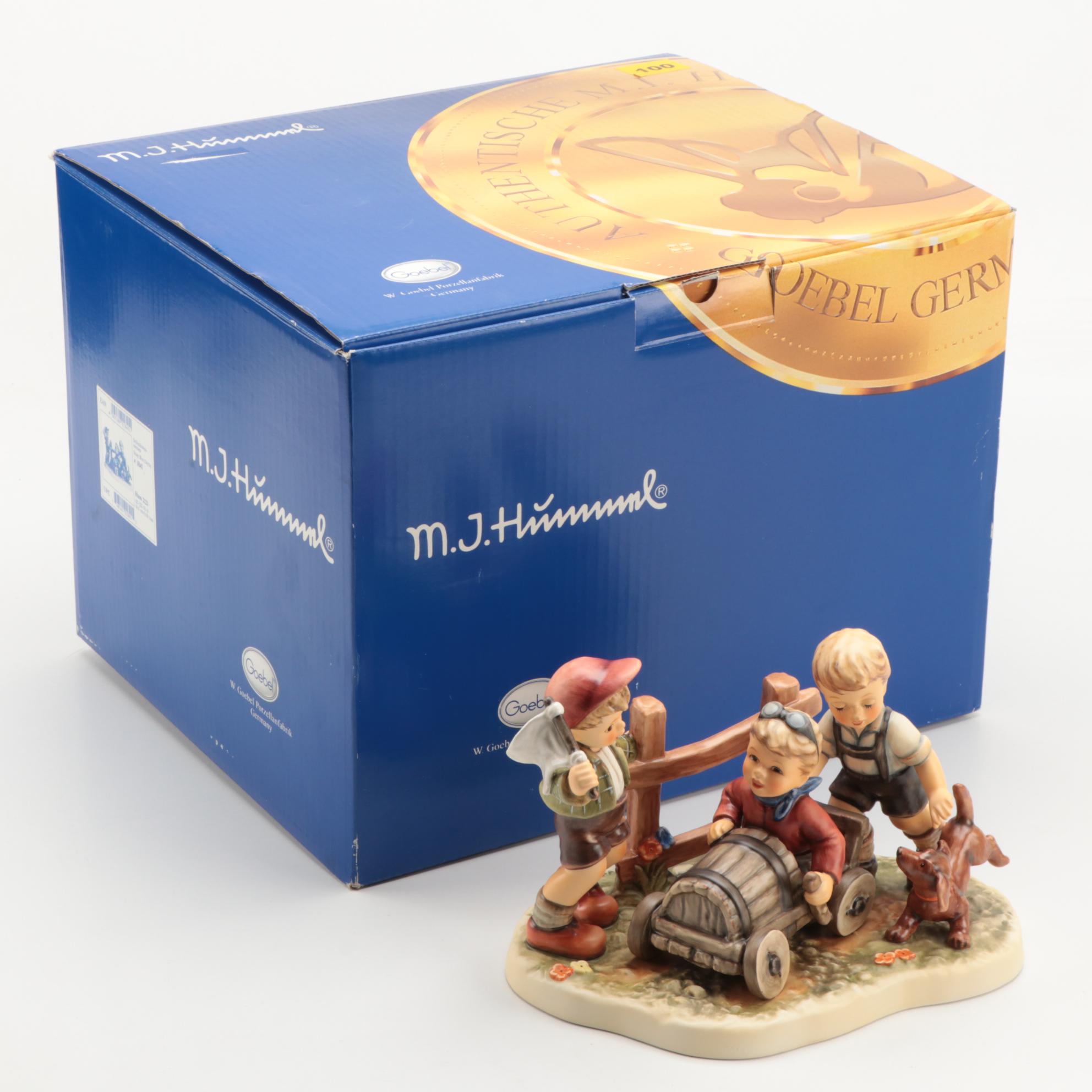 Goebel Hummel Moments in Time "Soap Box Derby" Porcelain Figurine, 2002