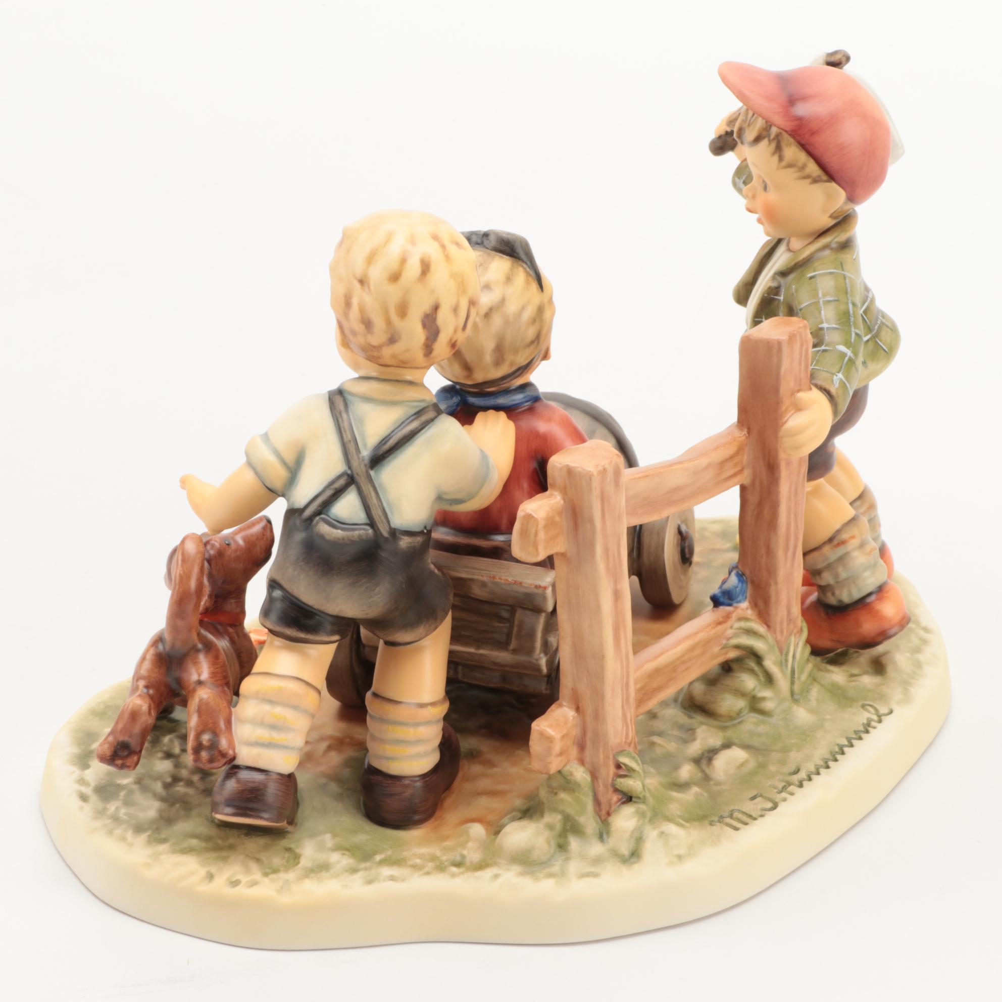 Goebel Hummel Moments in Time "Soap Box Derby" Porcelain Figurine, 2002