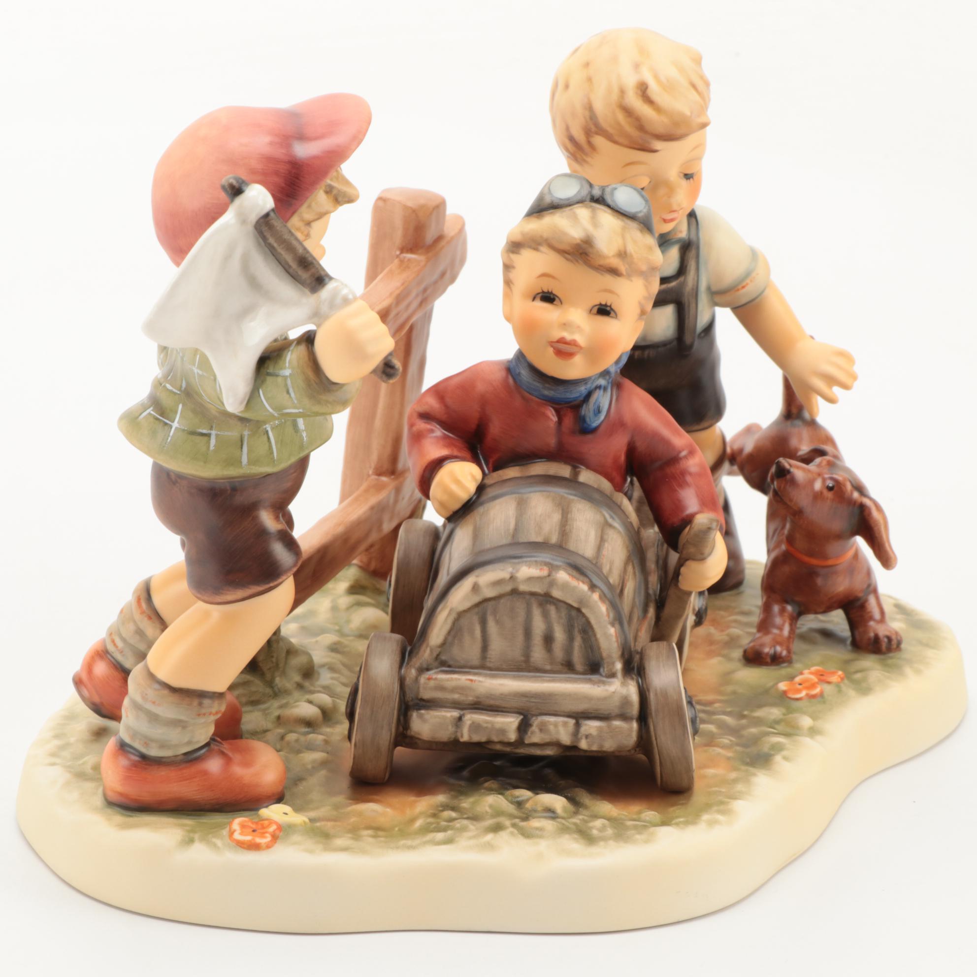 Goebel Hummel Moments in Time "Soap Box Derby" Porcelain Figurine, 2002