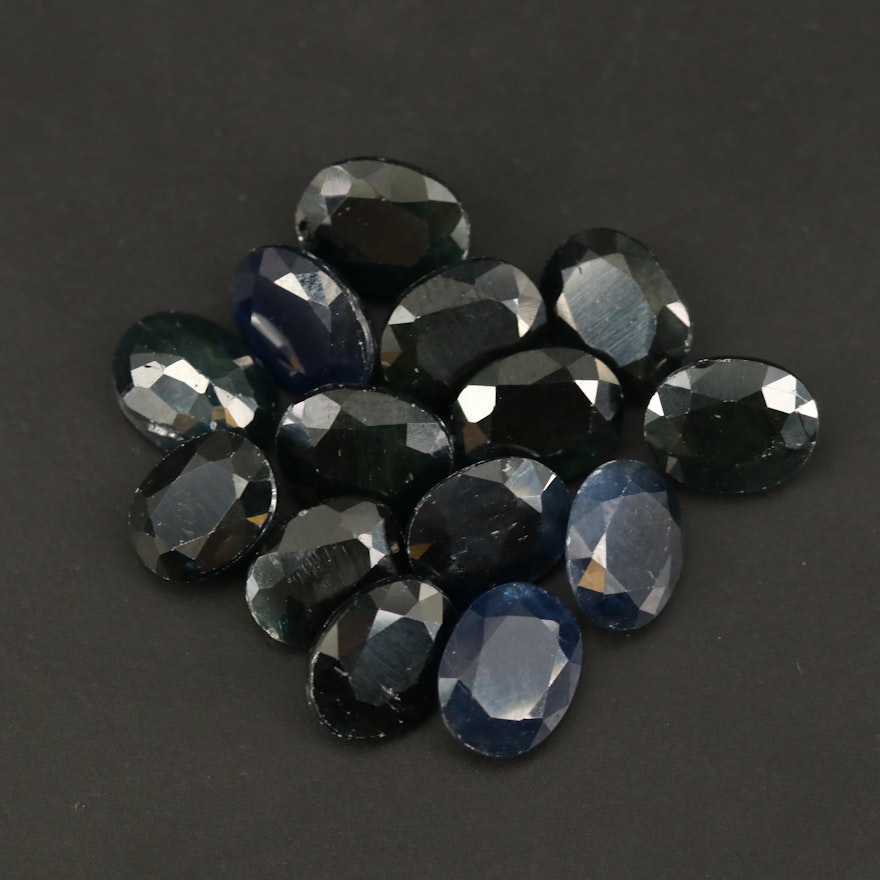 Loose 34.72 CTW Oval Faceted Sapphires