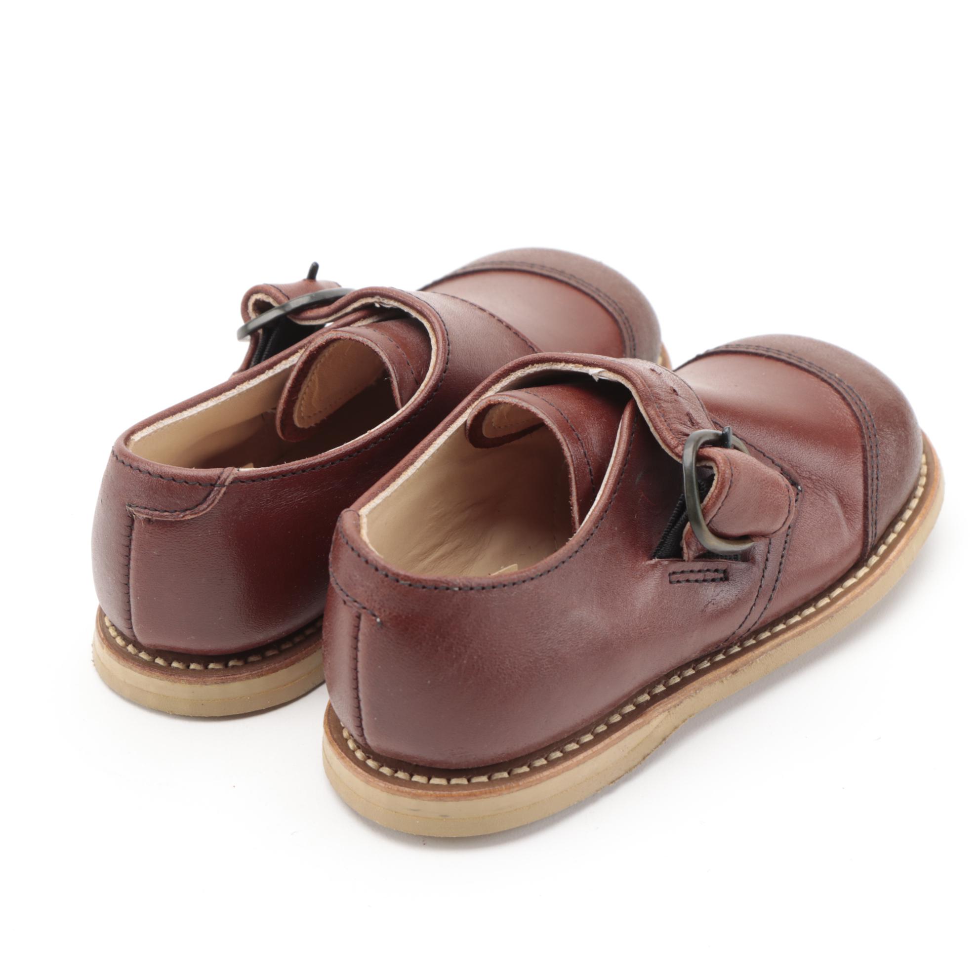 Children's Ruggies by Foot Traits Leather Dress Shoes with Box